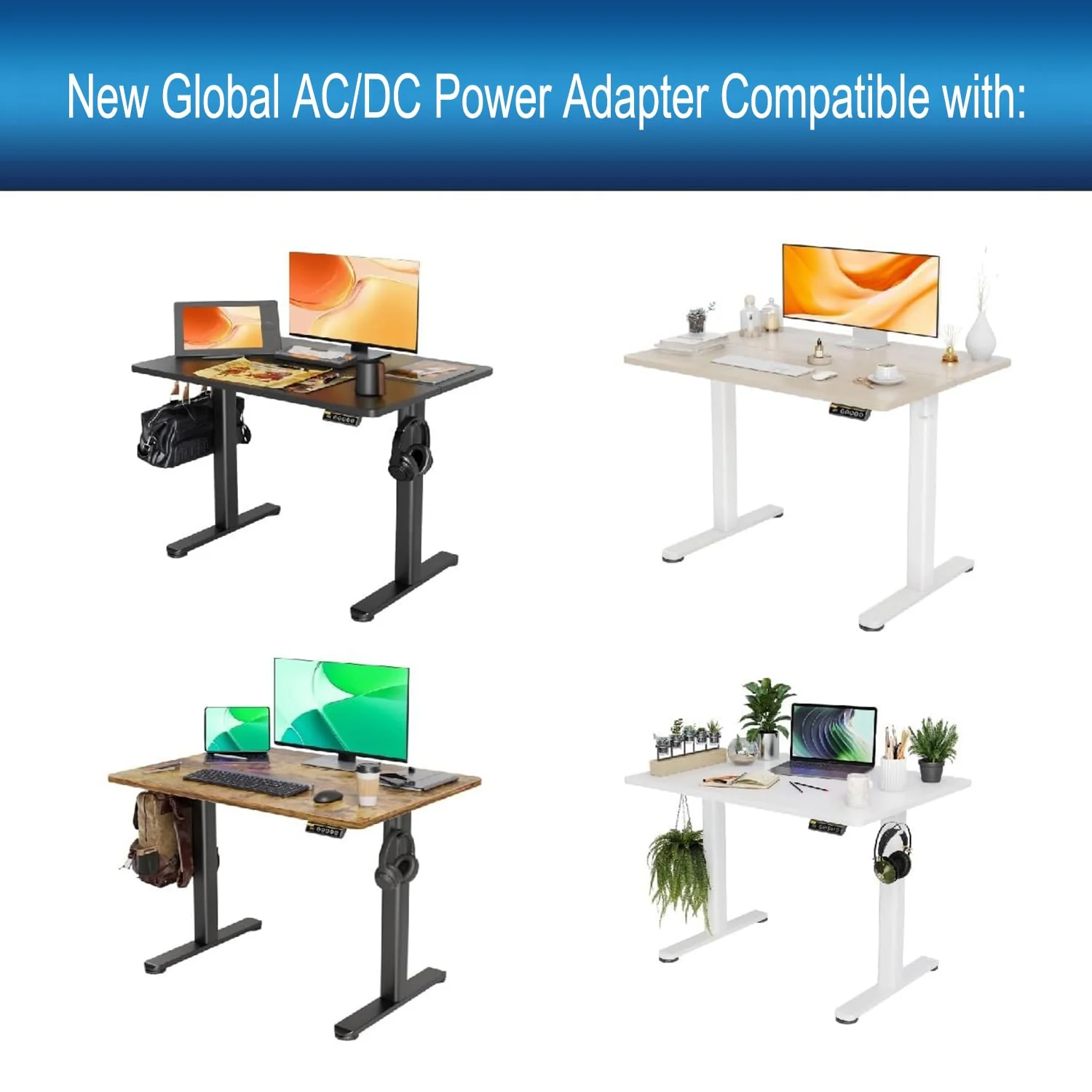 29V Adjustable Desk Power Cord Compatible with Claiks P1.01.001 P101001 40" 48" 55" 63" Inches Electric Standing Desk Adjustable Height Stand up Desk YH-K290018-C Power Supply Charger Replacement - Image 2