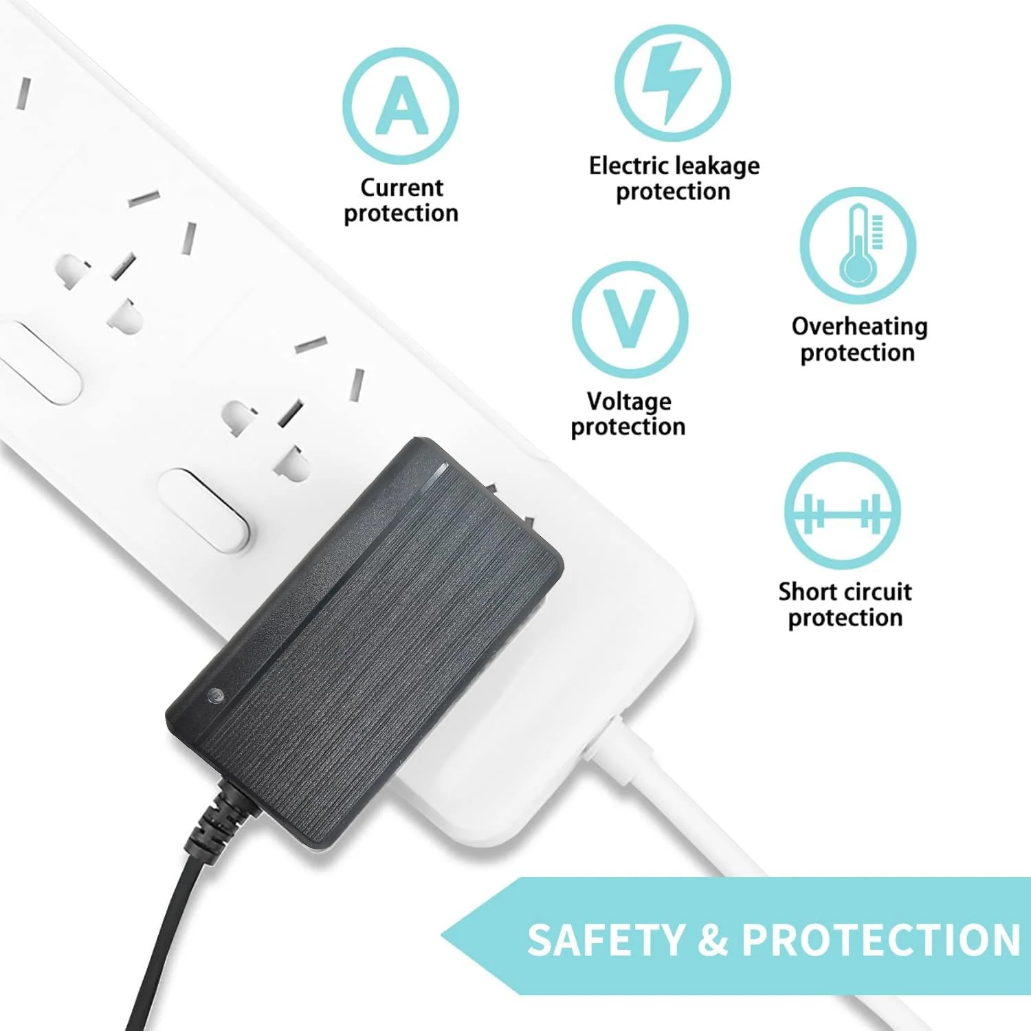 29V Adjustable Desk Power Cord Compatible with Claiks P1.01.001 P101001 40" 48" 55" 63" Inches Electric Standing Desk Adjustable Height Stand up Desk YH-K290018-C Power Supply Charger Replacement - Image 5
