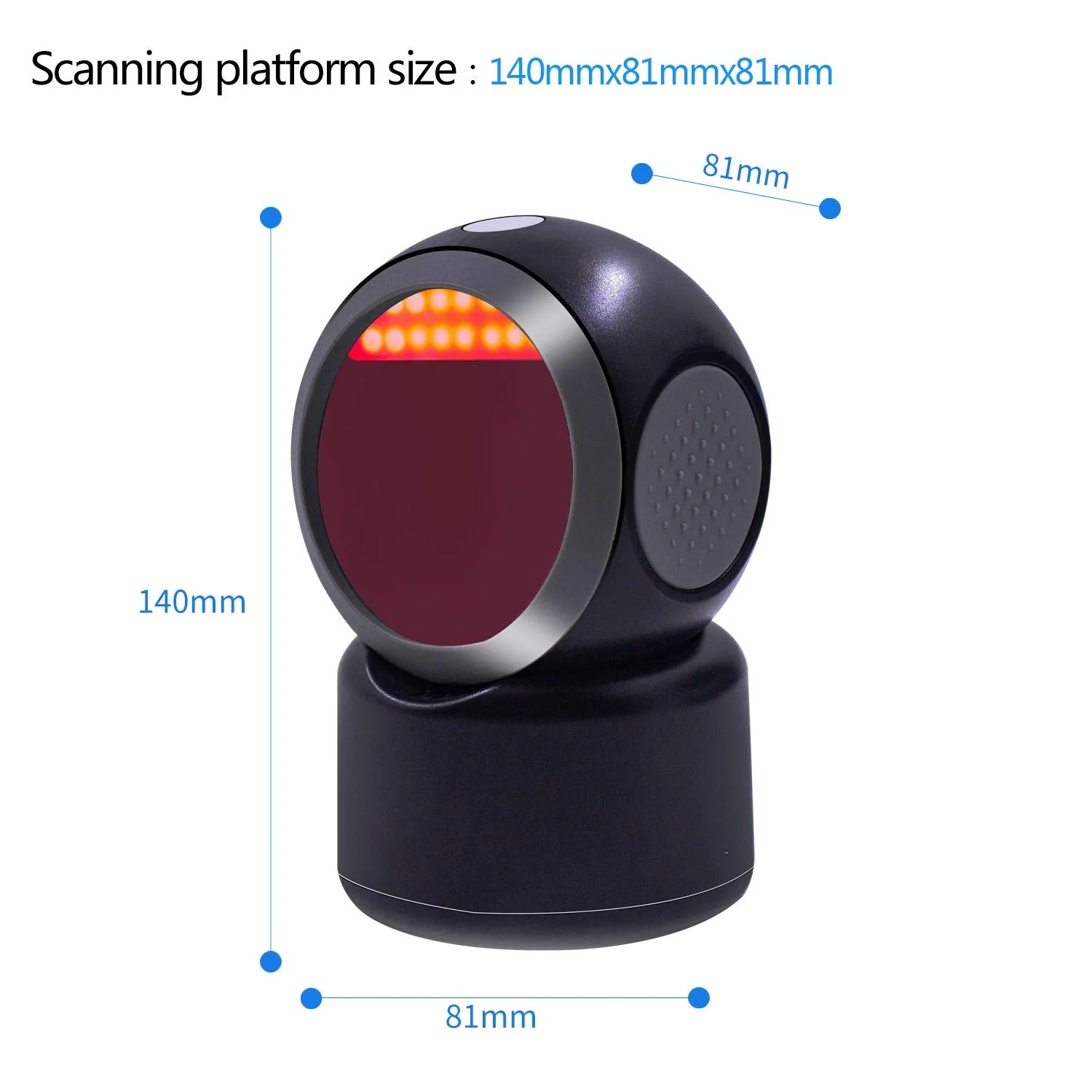 2D QR Barcode Scanner,Symcode Omnidirectional Hands-Free Automatic Barcode Reader for Mobile Payment Computer Screen ScanMeters Hands-Free Scanner Black - Image 8