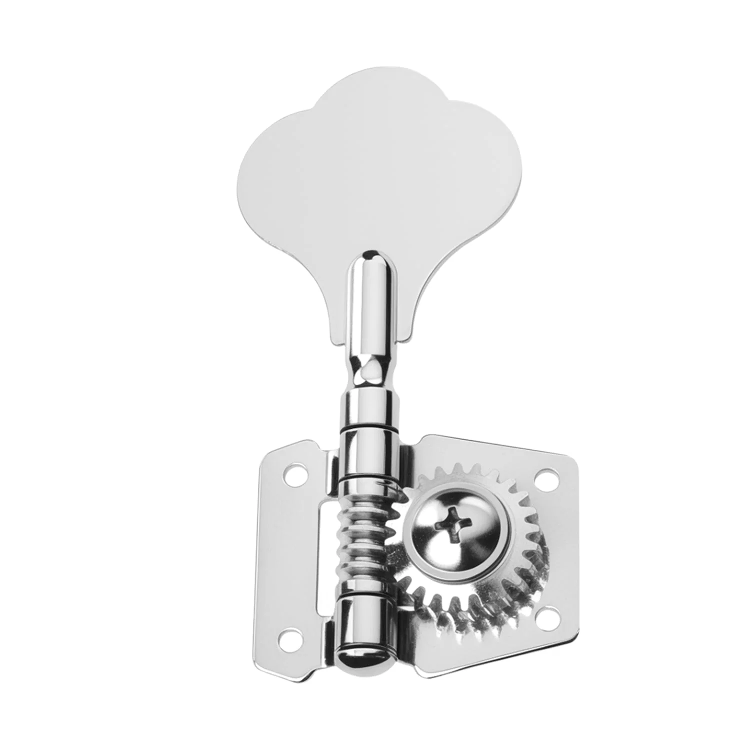 2L2R Vintage Open Gear Bass Tuners Machine Head Tuning Keys Pegs Set Left&Right Hand for Jazz Precision P Bass Replacement, Chrome 2 Left 2 Right - Image 4