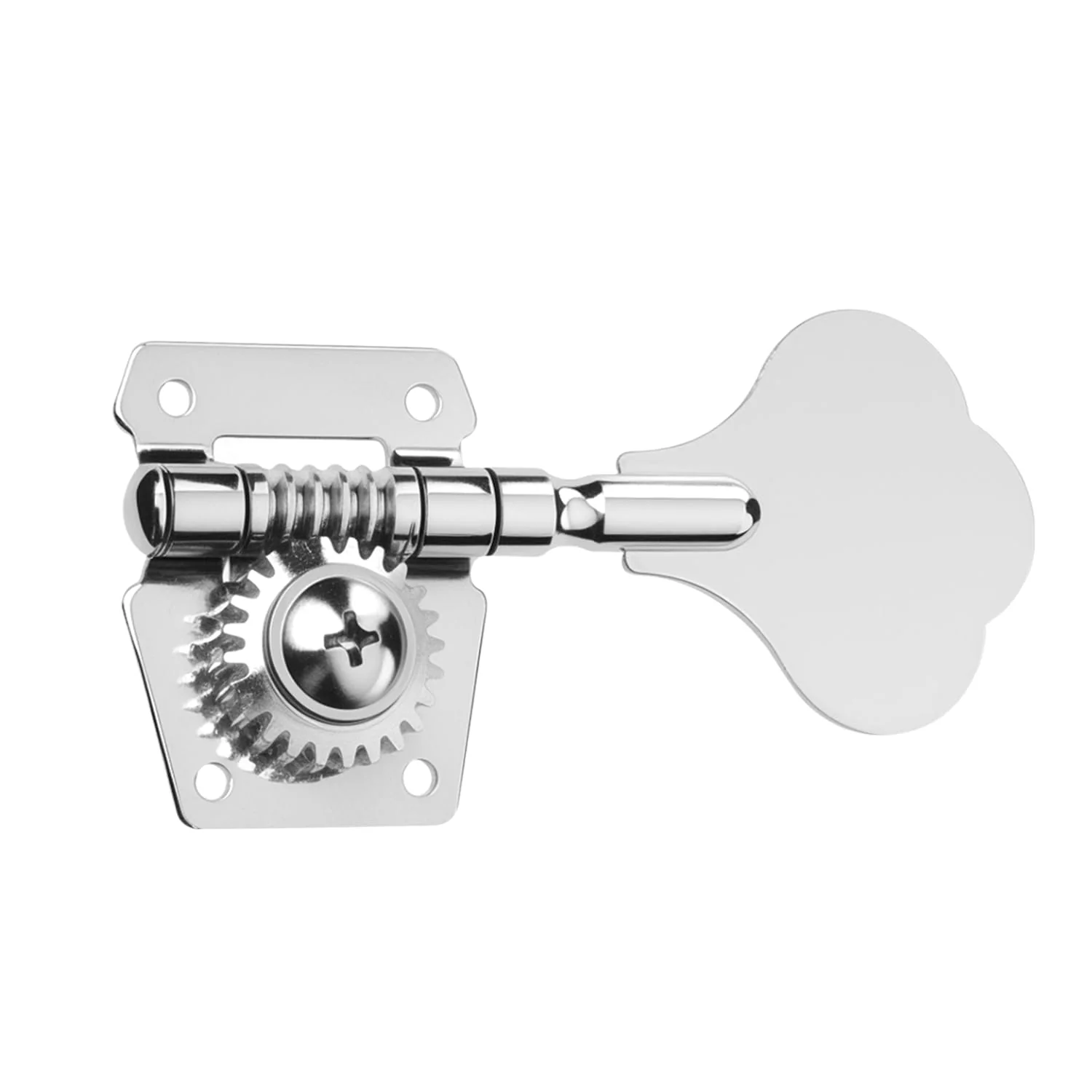 2L2R Vintage Open Gear Bass Tuners Machine Head Tuning Keys Pegs Set Left&Right Hand for Jazz Precision P Bass Replacement, Chrome 2 Left 2 Right - Image 5