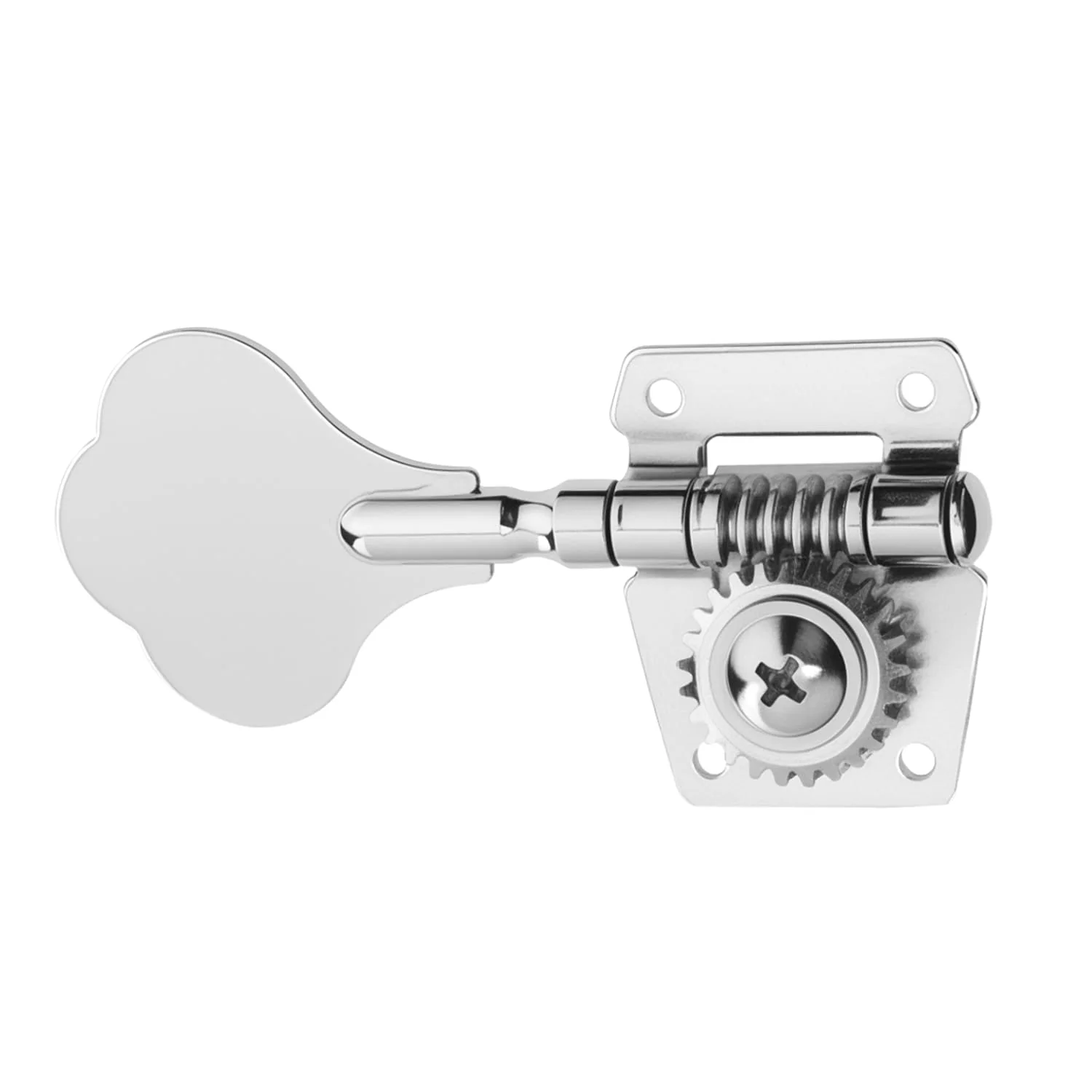 2L2R Vintage Open Gear Bass Tuners Machine Head Tuning Keys Pegs Set Left&Right Hand for Jazz Precision P Bass Replacement, Chrome 2 Left 2 Right - Image 6