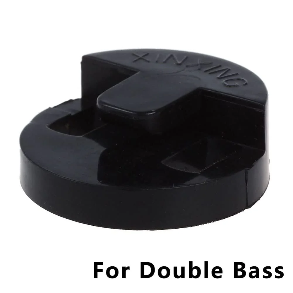 2Pack Rubber Bass Practice Mute Round Tourte Style Mute for Upright String Double Bass Practice Silencer, Black - Image 4