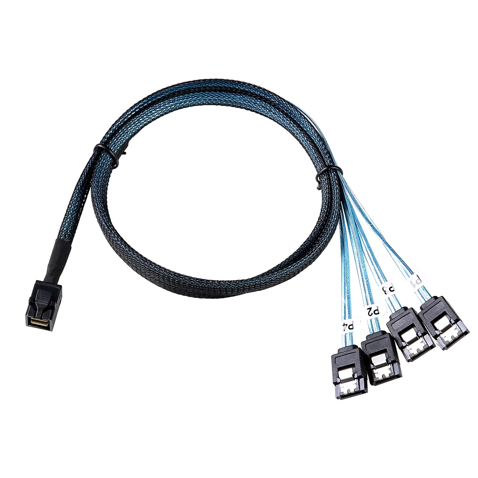 2Pack SFF-8643 to SATA: 1M SFF-8643 Mini-SAS to SATA-Cable SFF8643 to SATA Mini SAS HD to SATA Forward Breakout (3.3FT) 3.3FT 2PACK - Image 5