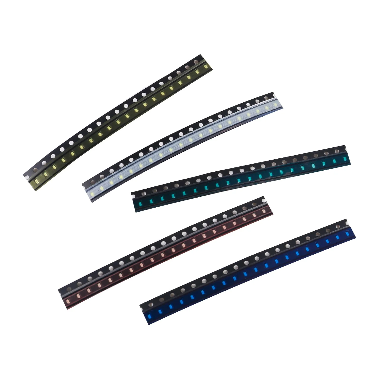 2pcs 0603 5 Colours 200-Piece SMD LED Diode Set, 0603 Lights, Various Diodes, SMD LED Diode Set, Green, Red, White, Blue, Yellow, Lighting Bulb, 40 Bulbs Each, 0603 LED Set - Image 2