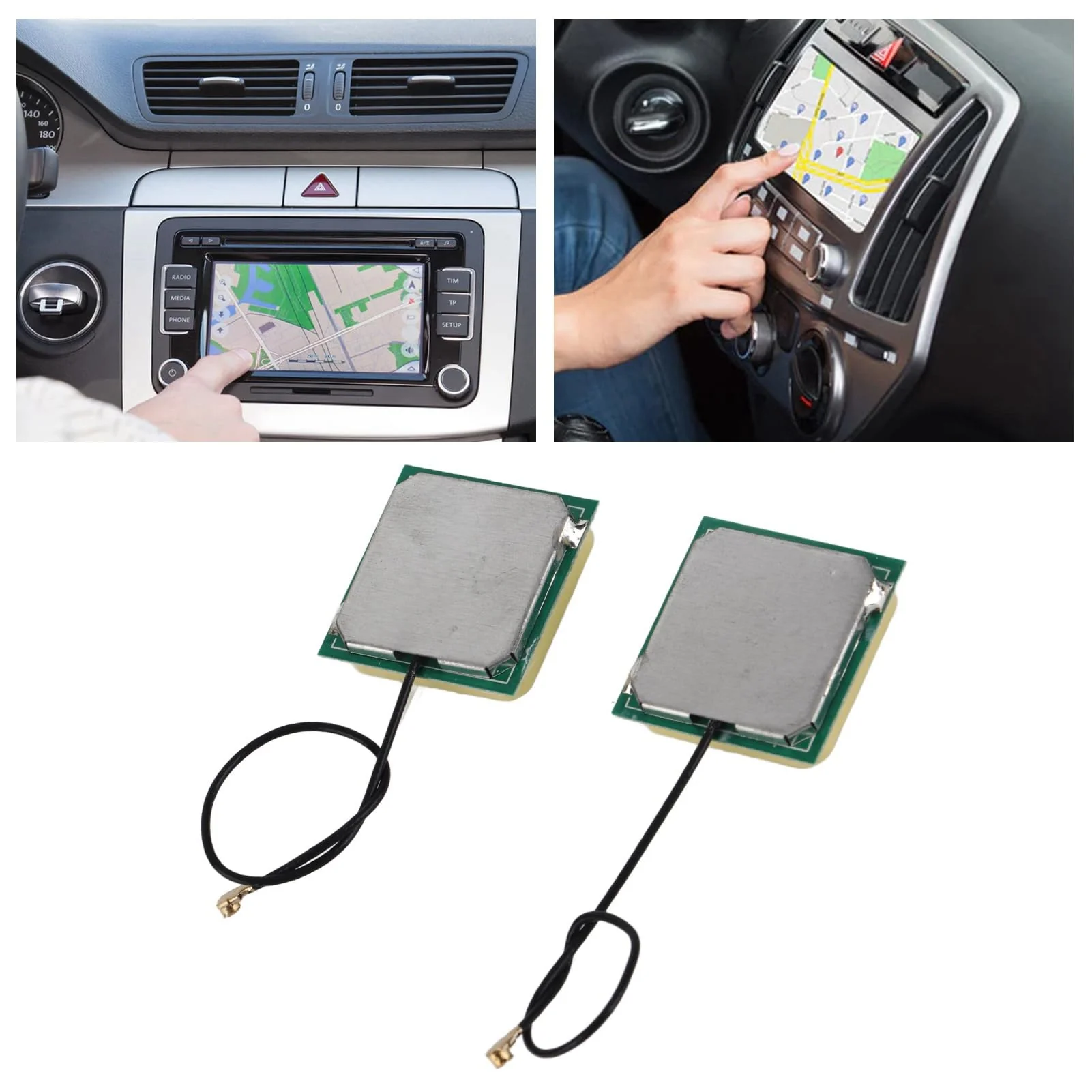 2Pcs 28dB High Gain GPS Active Antenna Ceramic Patch Internal Module Navigation Connector with Cable - Image 3