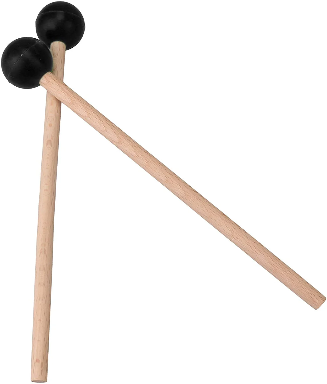 2Pcs 7.28" Long Rubber Head Percussion Mallets Sticks for Xylophone, Glockenspiel, Marimba, Woodblock, Bell Black - Image 3