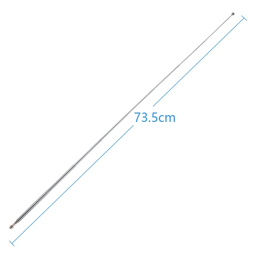 2PCS 8 Sections Telescopic Antenna SMA Male Connector Radio Replacement Antenna 73.5cm/28.9IN for TV AM FM Radio Stereo Receiver 2 pcs - Image 5
