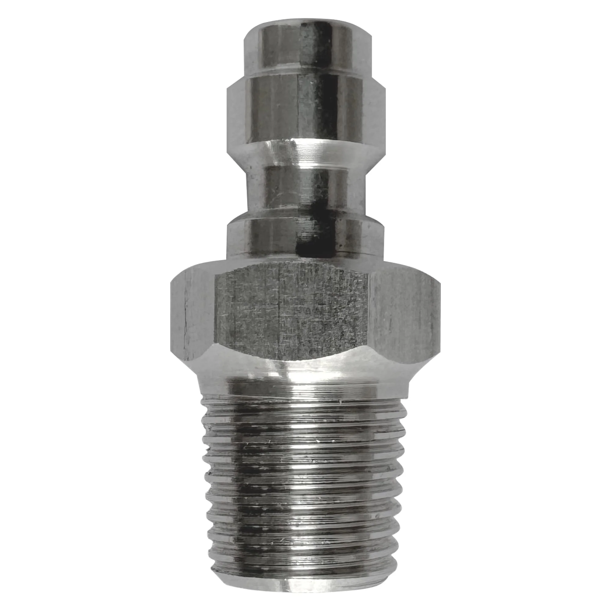 2PCS 8mm Quick-Disconnect Plug Adapter, Stainless Steel 1/8" NPT Male Thread PCP Paintball Charging Fittings with Sealing O-Ring 1/8 NPT - 2-Pack - Image 6