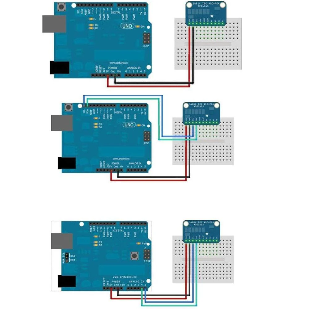 2PCS ADS1115 Analog-to-Digital Converter 16 Bit 4 Channel I2C IIC Module Converter with Programmable Gain Amplifier Converter Development for Arduino for Raspberry Pi DIY - Image 3