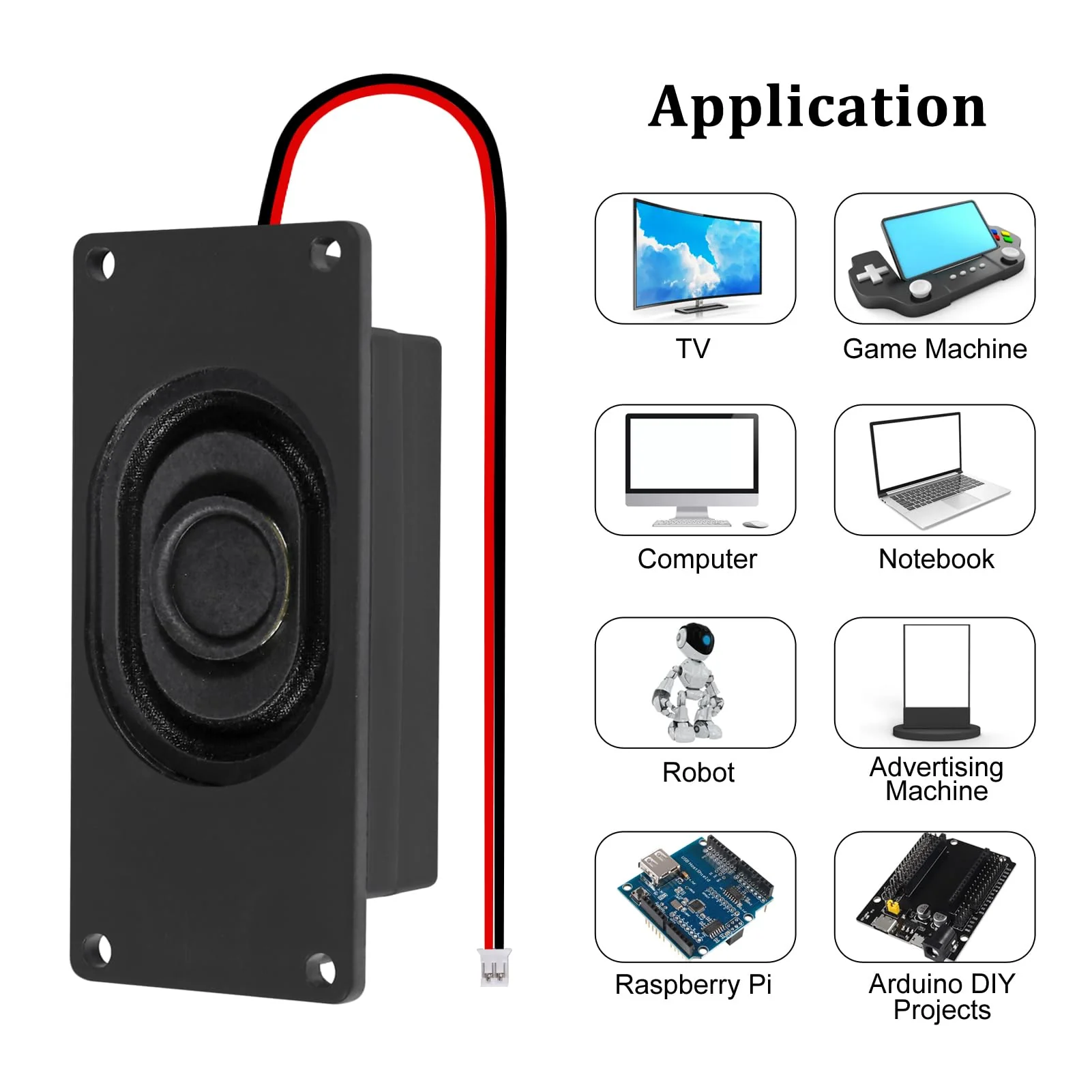 2Pcs Audio Speaker 3 Watt 4 Ohm Speaker 4ohm 3W Loundspeaker JST-PH2.0 Interface Speaker for Small Electronic Projects Advertising Machines LCD TV Monitors 4o 3w jst-ph2.0 - Image 5