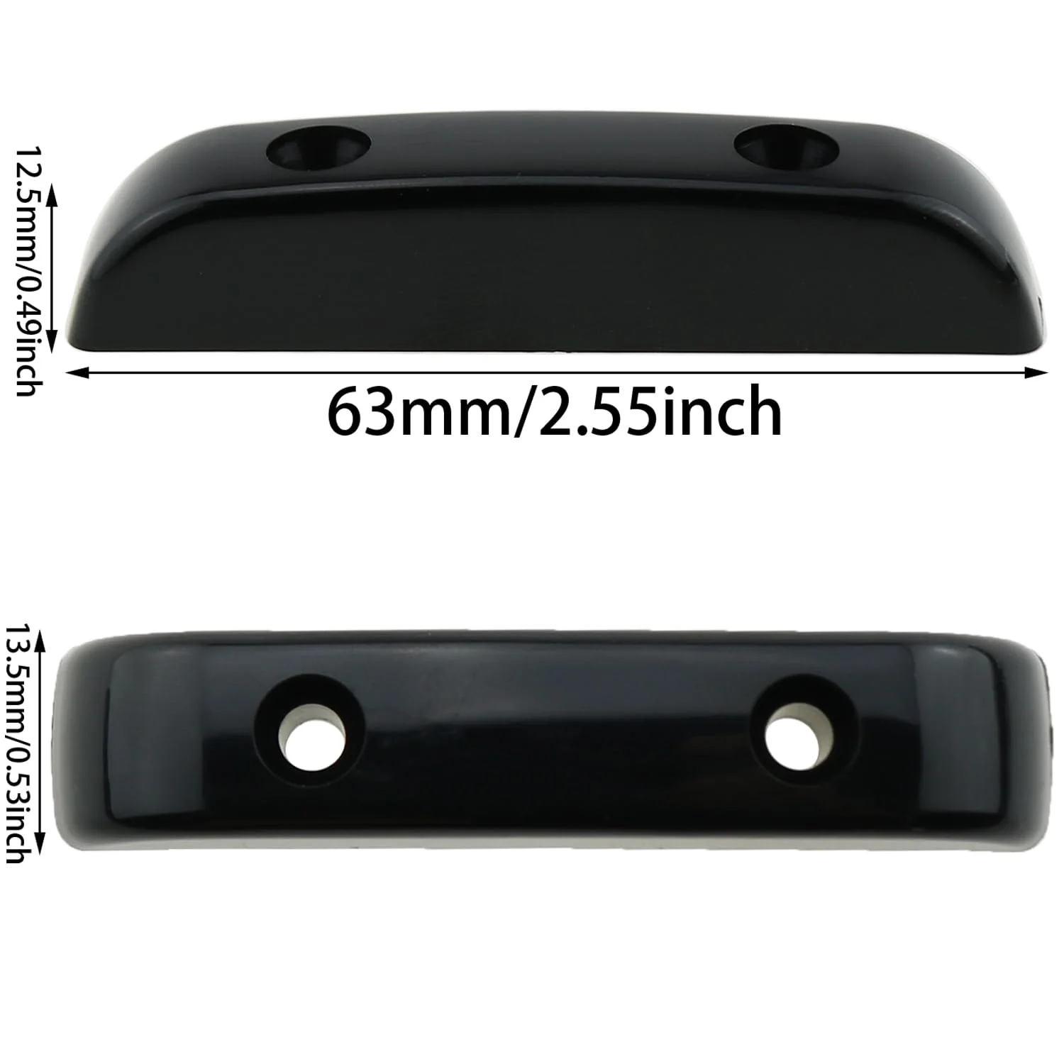 2PCS Black Bass Thumb Stand Finger Stand Precision Bass Jazz Bass Bridge Guitar Thumb Rest Armrest Padding for Precision Bass Jazz Bass Bridge Guitar With Screws - Image 2