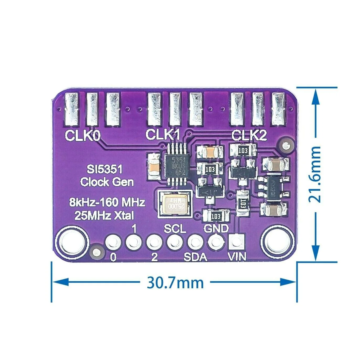 2pcs CJMCU-5351 Si5351A Si5351 Clock Generator Breakout Board Signal Generator - Image 5