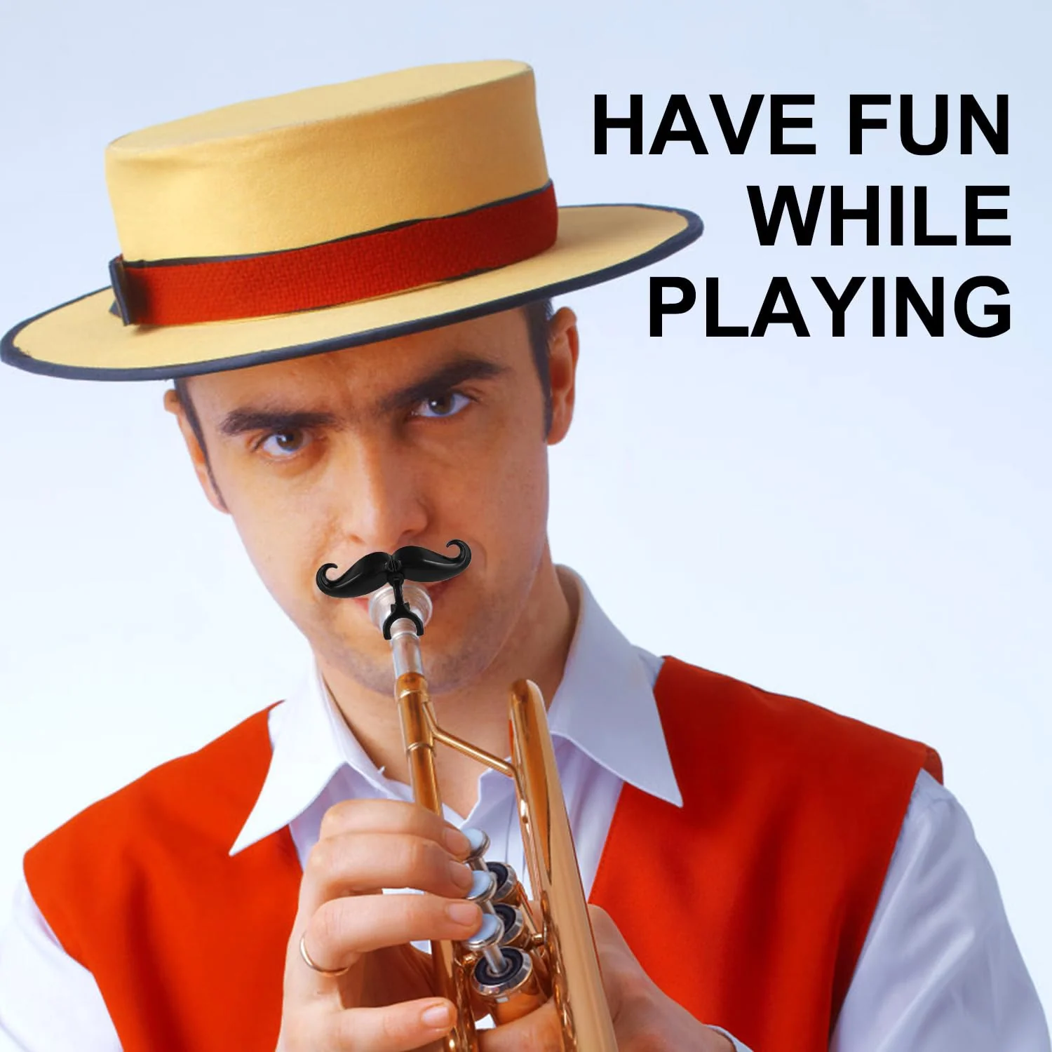 2pcs Clip-On Moustache for Trumpet and Trombone, Perfect Accessory for All Trumpet Handle Mouthpieces Young Musicians Includes Protective Case - Image 5