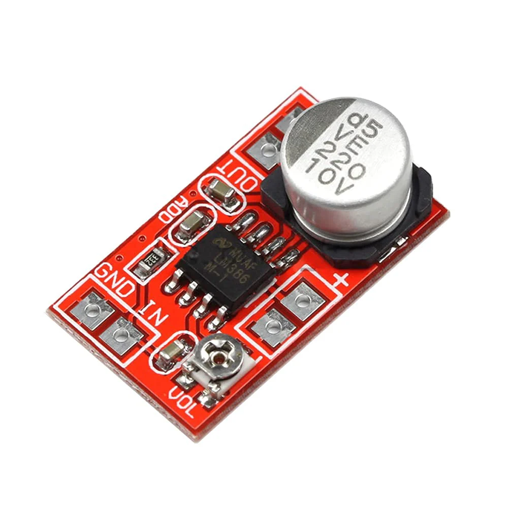2PCS DC 5V-12V 6V 9V Micro Electret Microphone Amplifier Mini MIC Condenser Microphone Audio Amplifier Board Adjustable Gain 750mW LM386 AMP Module - Image 4