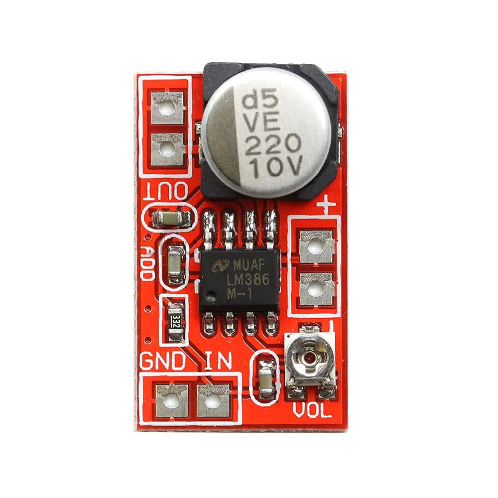 2PCS DC 5V-12V 6V 9V Micro Electret Microphone Amplifier Mini MIC Condenser Microphone Audio Amplifier Board Adjustable Gain 750mW LM386 AMP Module - Image 5