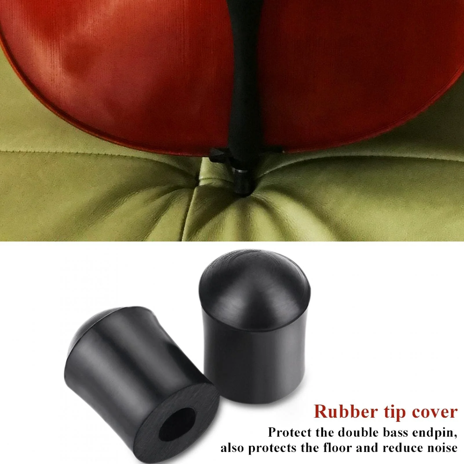 2Pcs Endpin Rubber Tip Stopper Bass Endpin Protector End Rubber Non slip - Image 4