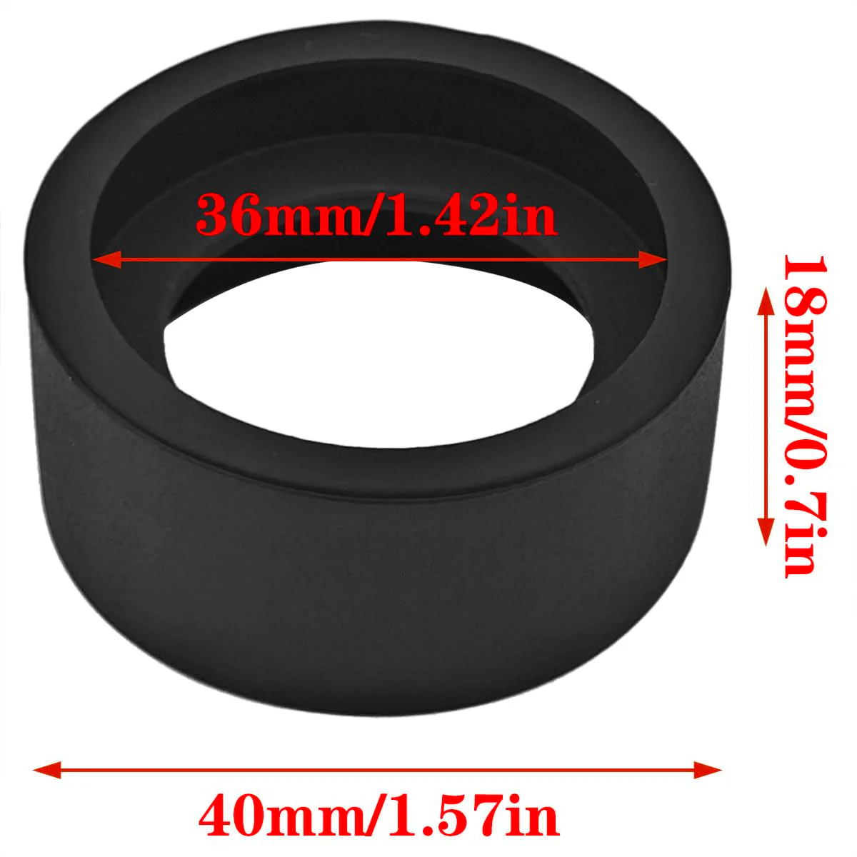 2PCS Eyepiece Eye Cup Soft Rubber Eyepiece Cover Binocular Eye Cups Replacement for 32-36 mm Stereo Microscope (Flat Angle), black - Image 2
