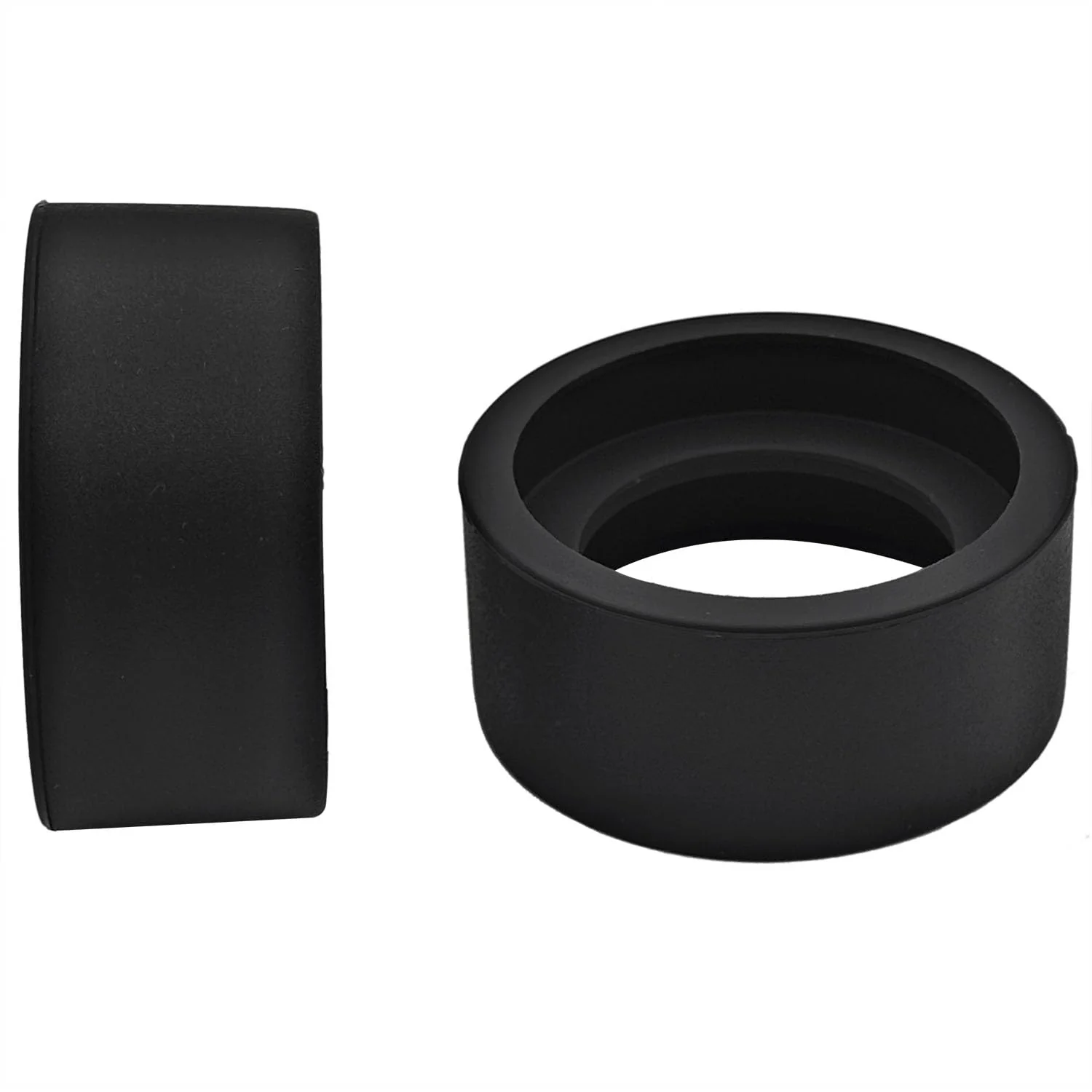 2PCS Eyepiece Eye Cup Soft Rubber Eyepiece Cover Binocular Eye Cups Replacement for 32-36 mm Stereo Microscope (Flat Angle), black - Image 3
