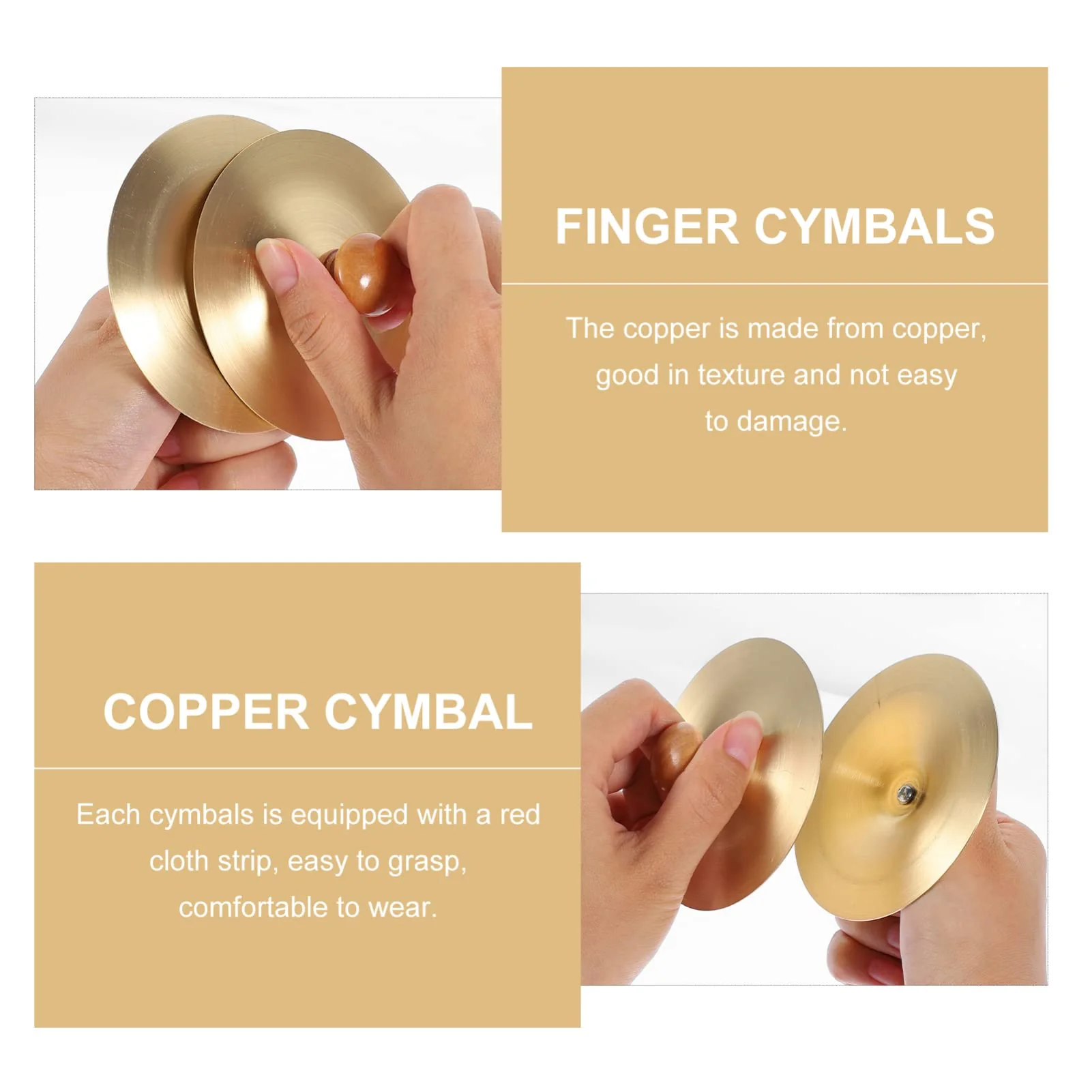 2pcs Finger Cymbals Percussion Instrument Metal Finger Cymbals Silver Dance Finger Zills for Playing - Image 7