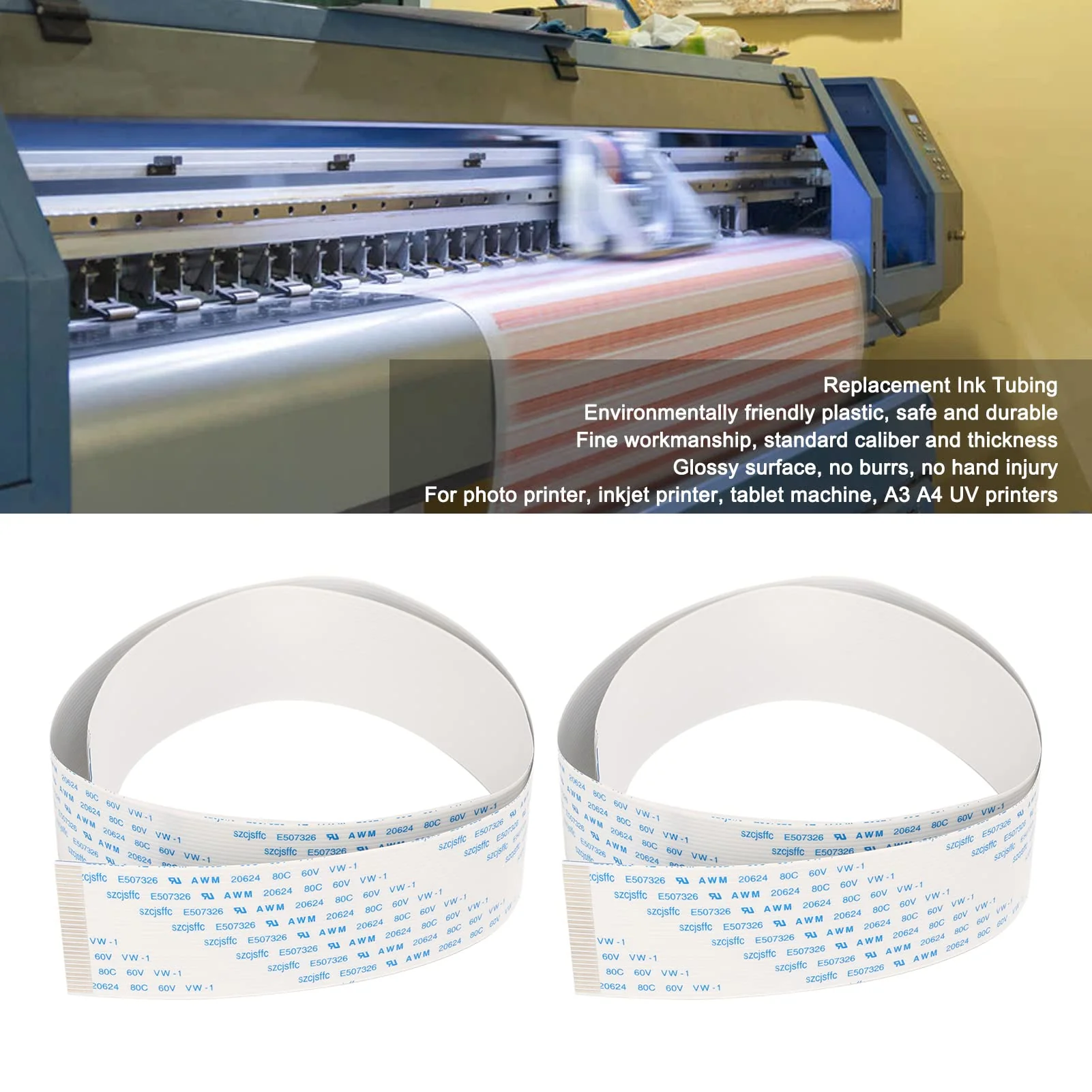 2pcs Flexible Flat Cable FFC Flexible Ribbon Cable for XP600 TX800 Printer Accessory(24in) 24in - Image 5