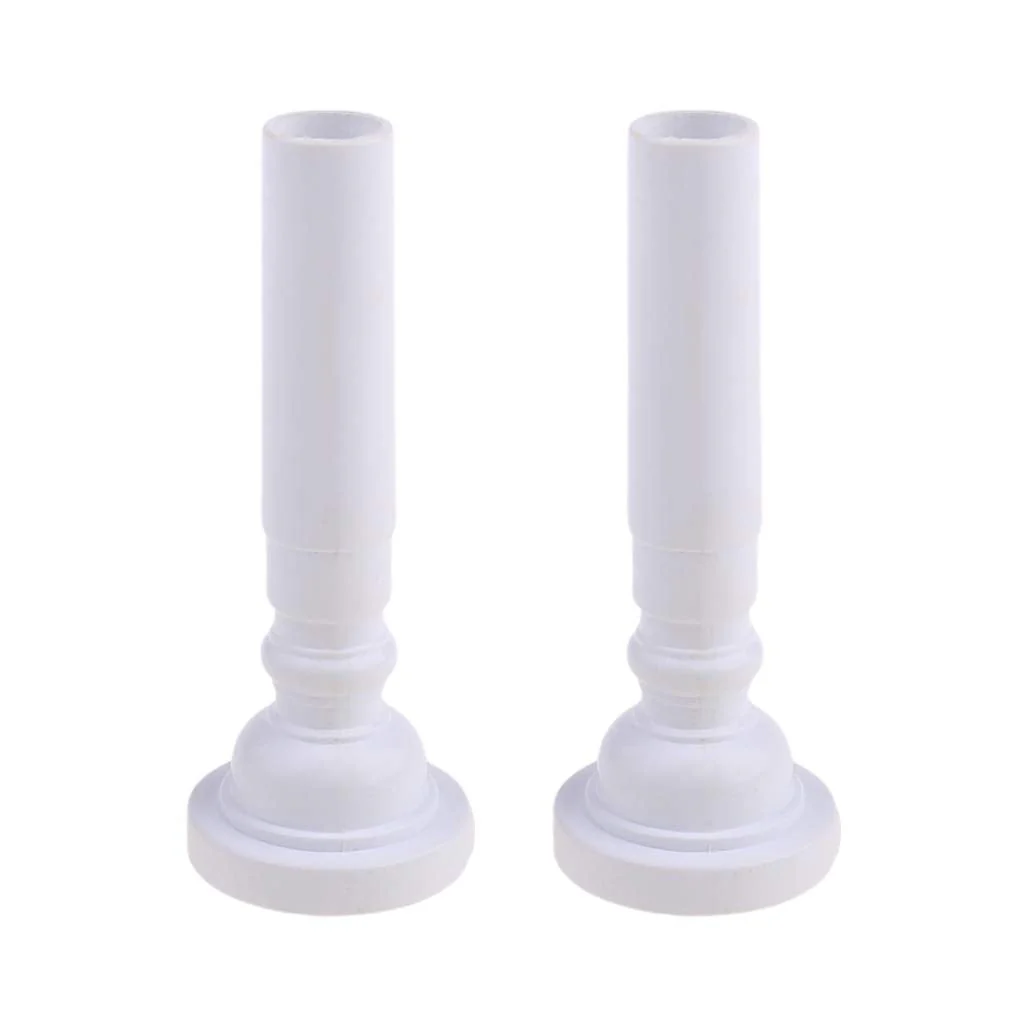 2Pcs Food Grade Plastic Trumpet Mouthpiece for Beginner Musical Trumpet Mouthpiece Replacements Shaped Trumpet Black - Image 3