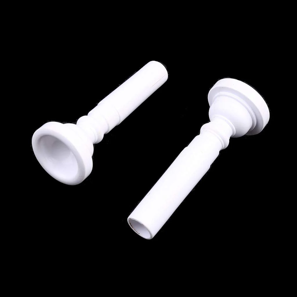 2Pcs Food Grade Plastic Trumpet Mouthpiece for Beginner Musical Trumpet Mouthpiece Replacements Shaped Trumpet Black - Image 5