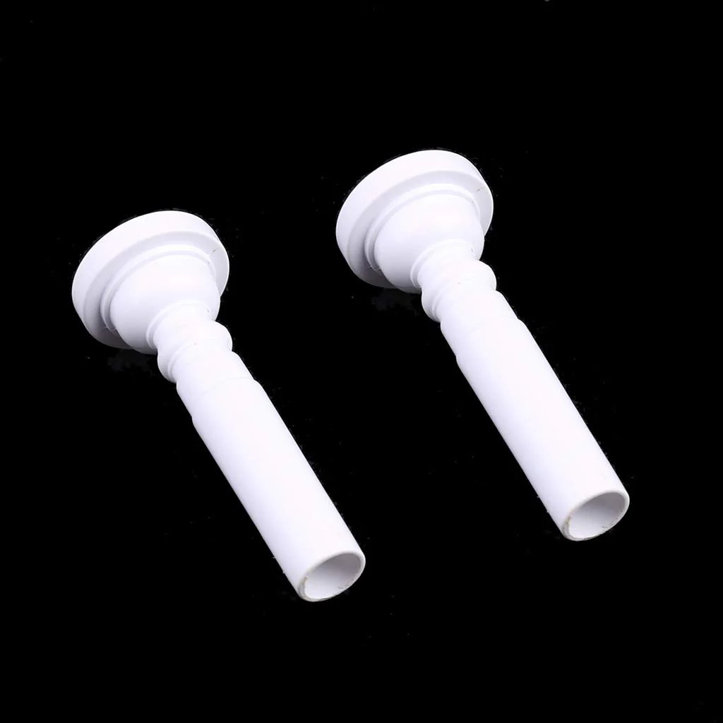 2Pcs Food Grade Plastic Trumpet Mouthpiece for Beginner Musical Trumpet Mouthpiece Replacements Shaped Trumpet Black - Image 6