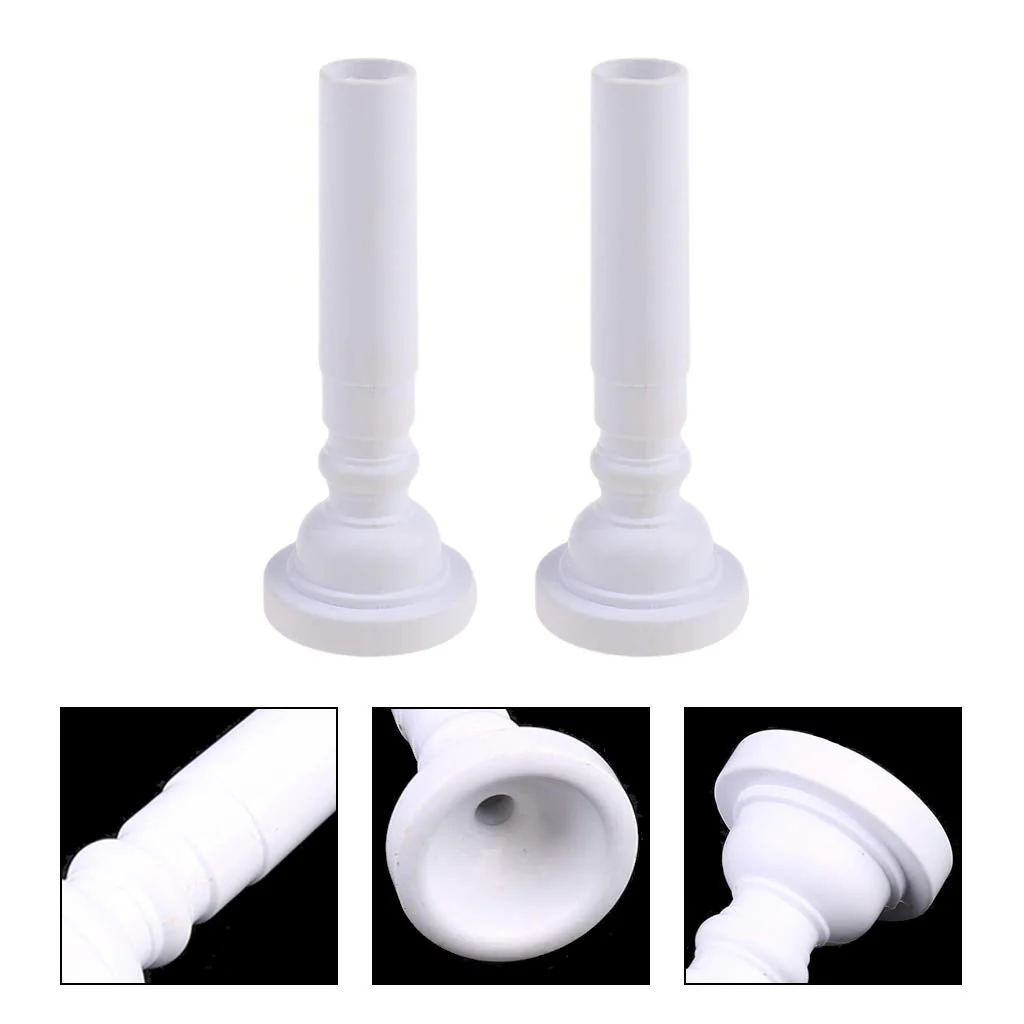 2Pcs Food Grade Plastic Trumpet Mouthpiece for Beginner Musical Trumpet Mouthpiece Replacements Shaped Trumpet Black - Image 8