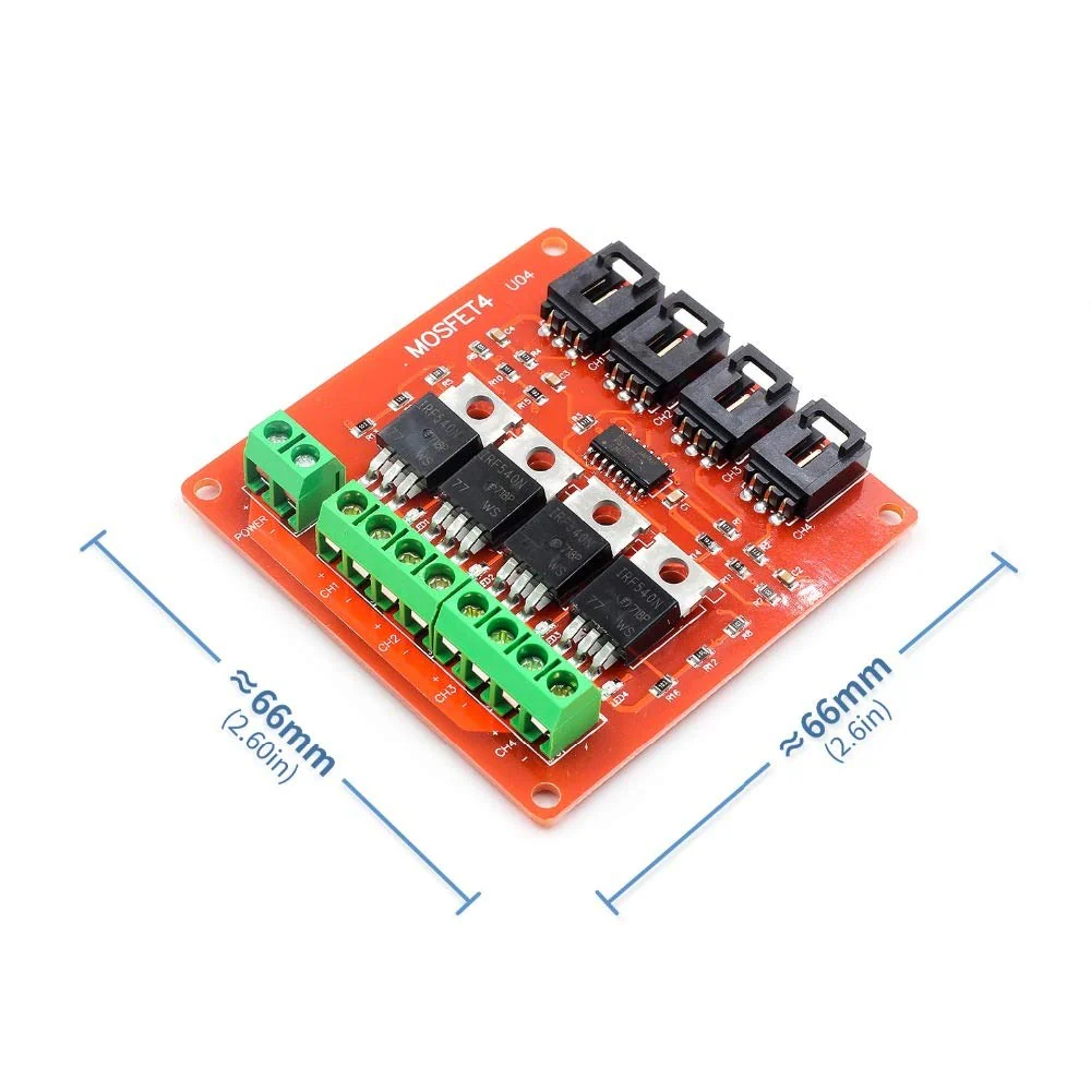 2pcs Four Channel 4 Way MOSFET Button IRF540 V4.0 + MOSFET Switching Module - Image 8