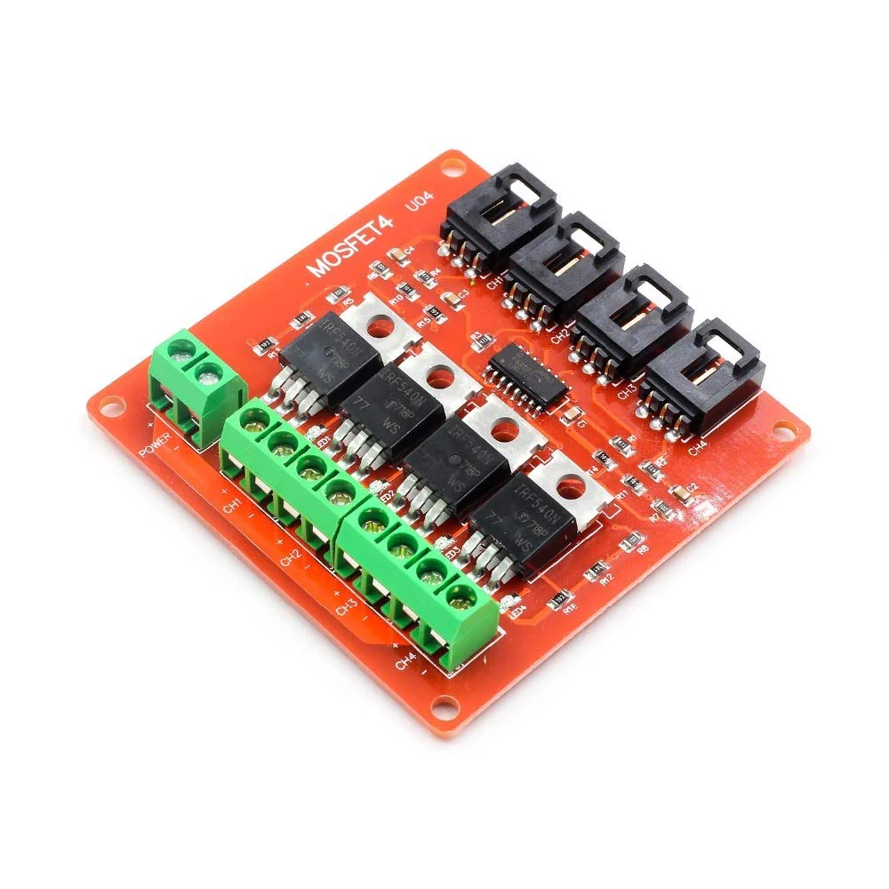 2pcs Four Channel 4 Way MOSFET Button IRF540 V4.0 + MOSFET Switching Module - Image 9