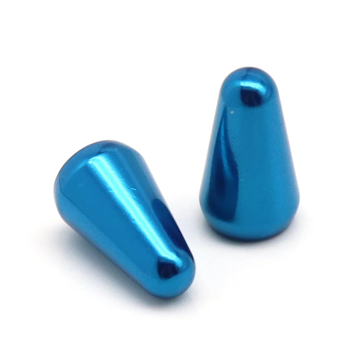 2pcs Guitar 5 Way Pickup Metal Switch Tip Toggle Switch Cap Switch Knob for Strat Tele(Blue+Red) Blue+Red - Image 3