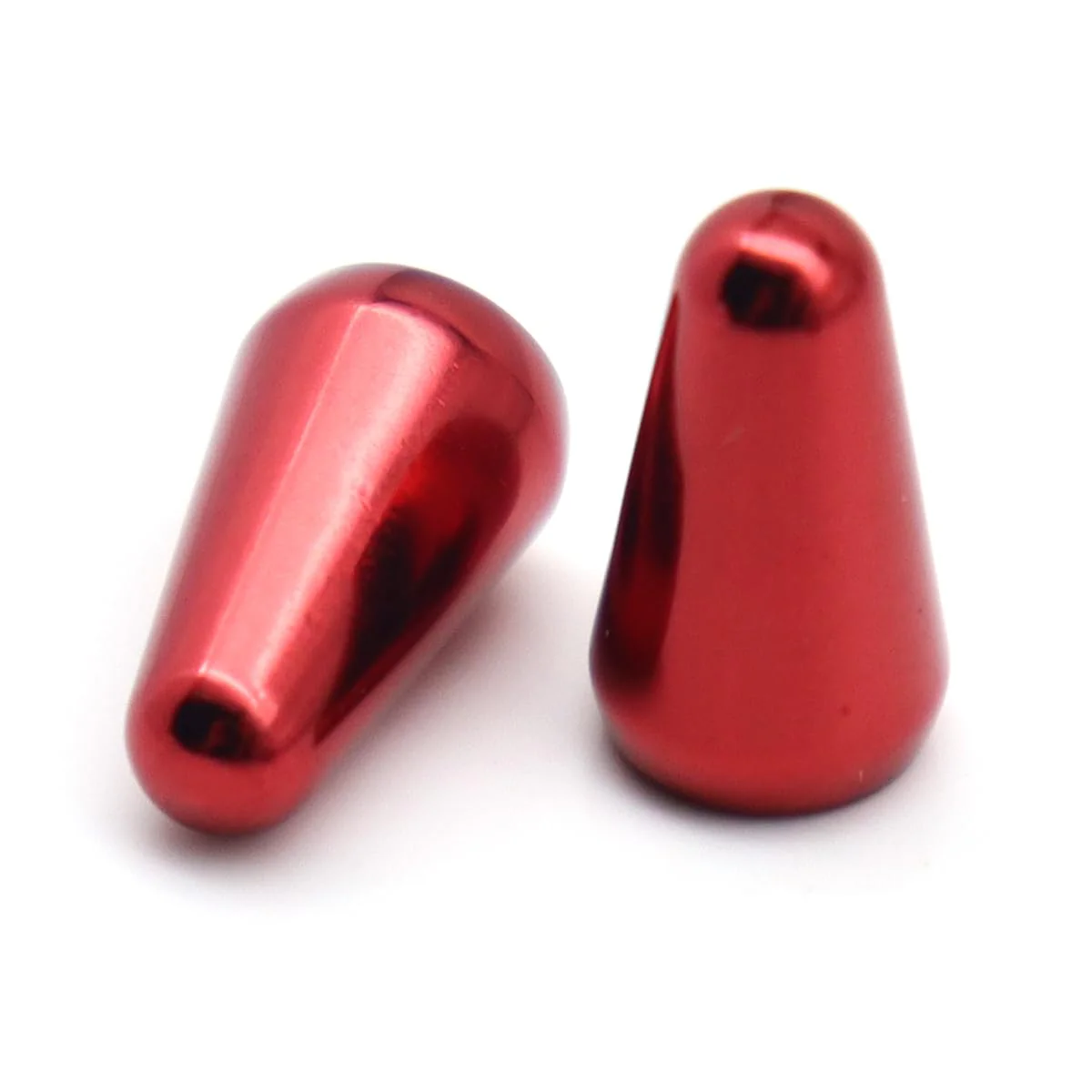 2pcs Guitar 5 Way Pickup Metal Switch Tip Toggle Switch Cap Switch Knob for Strat Tele(Blue+Red) Blue+Red - Image 4