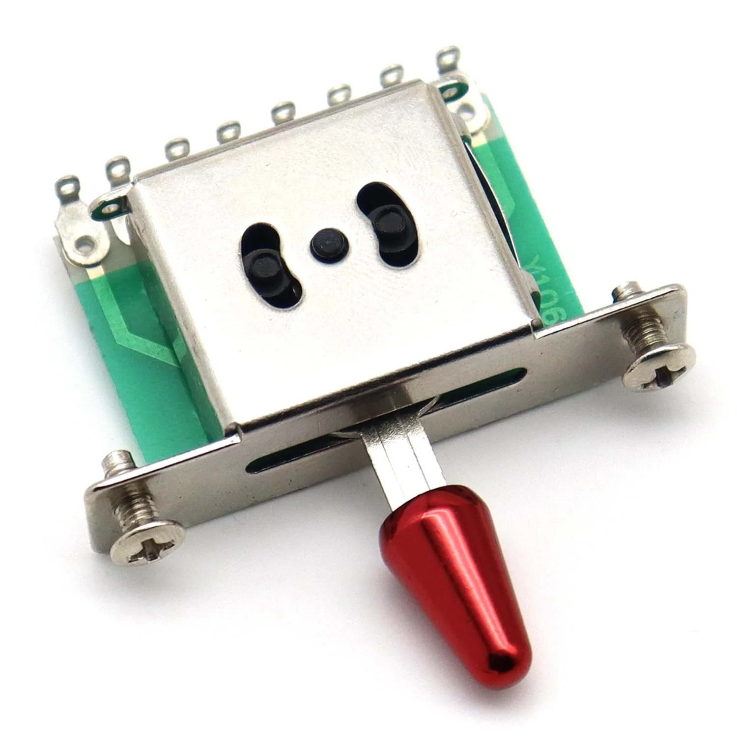 2pcs Guitar 5 Way Pickup Switch Tip metal Switch Cap Switch Knob for Strat TELE (Red) Red - Image 6