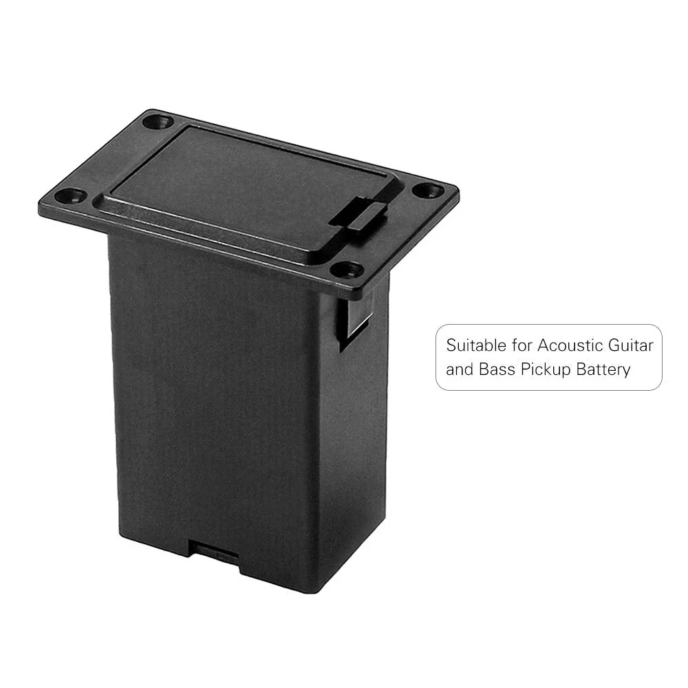 2Pcs Guitar Pickup Battery Box Battery Guitar Case Acoustic Guitar Pickup Parts, Pickup Shell Cover Installed on Guitar Bass with 9V Battery Box, Case Holder Replacement for EQ 7545R Bass Accessories - Image 2