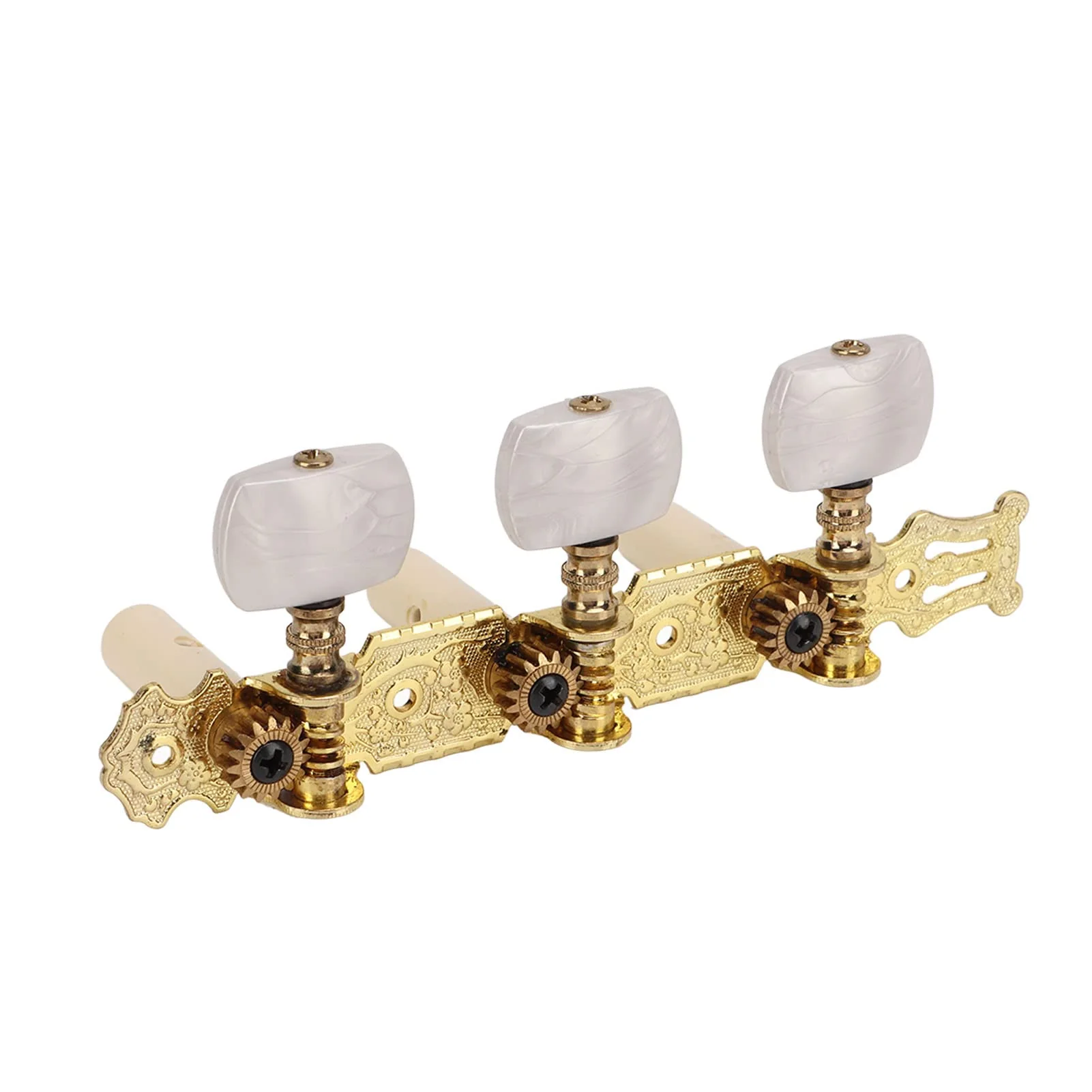 2Pcs Guitar Tuners Machine Head, Classical Guitar String Machine Heads Tuning Pegs Keys Tuners Set White Button - Image 4