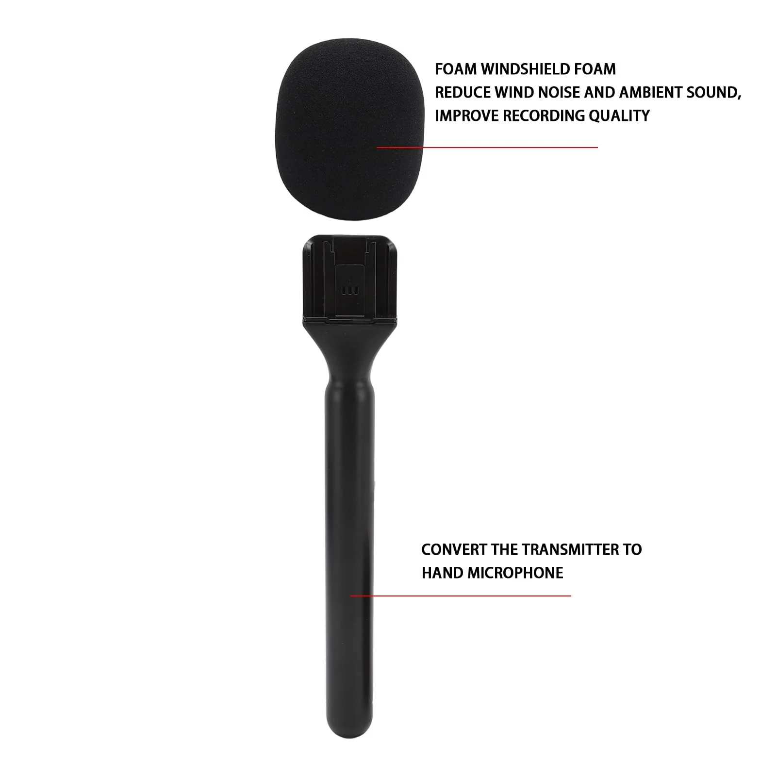2Pcs Handheld Adapter for Interview Microphones, for Mic 1/2 / Rode Wireless II, Microphone Handle Mount for Hollyland Lark M1 /C1/150/ G1/A2/Movo - Image 3