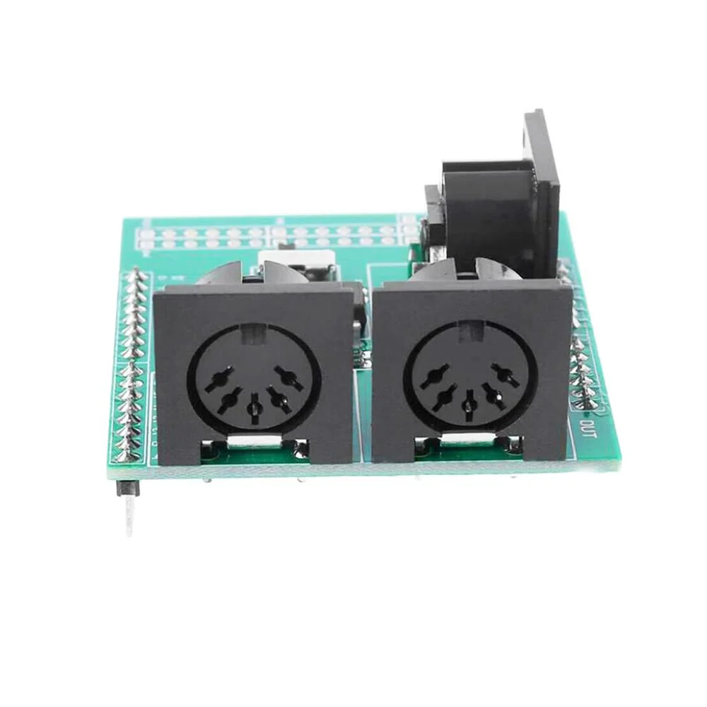 2pcs MIDI Shield Breakout Board Digital Interface Adapter with MIDI IN/OUT/THRU Ports and RUN/PGM Switch - Image 2