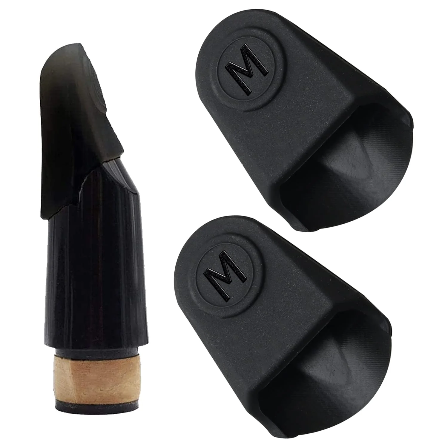 2pcs Mouthpiece Cap Protector Black Rubber Saxophone Clarinet Mouthpiece Cover Cap Protector - Image 4