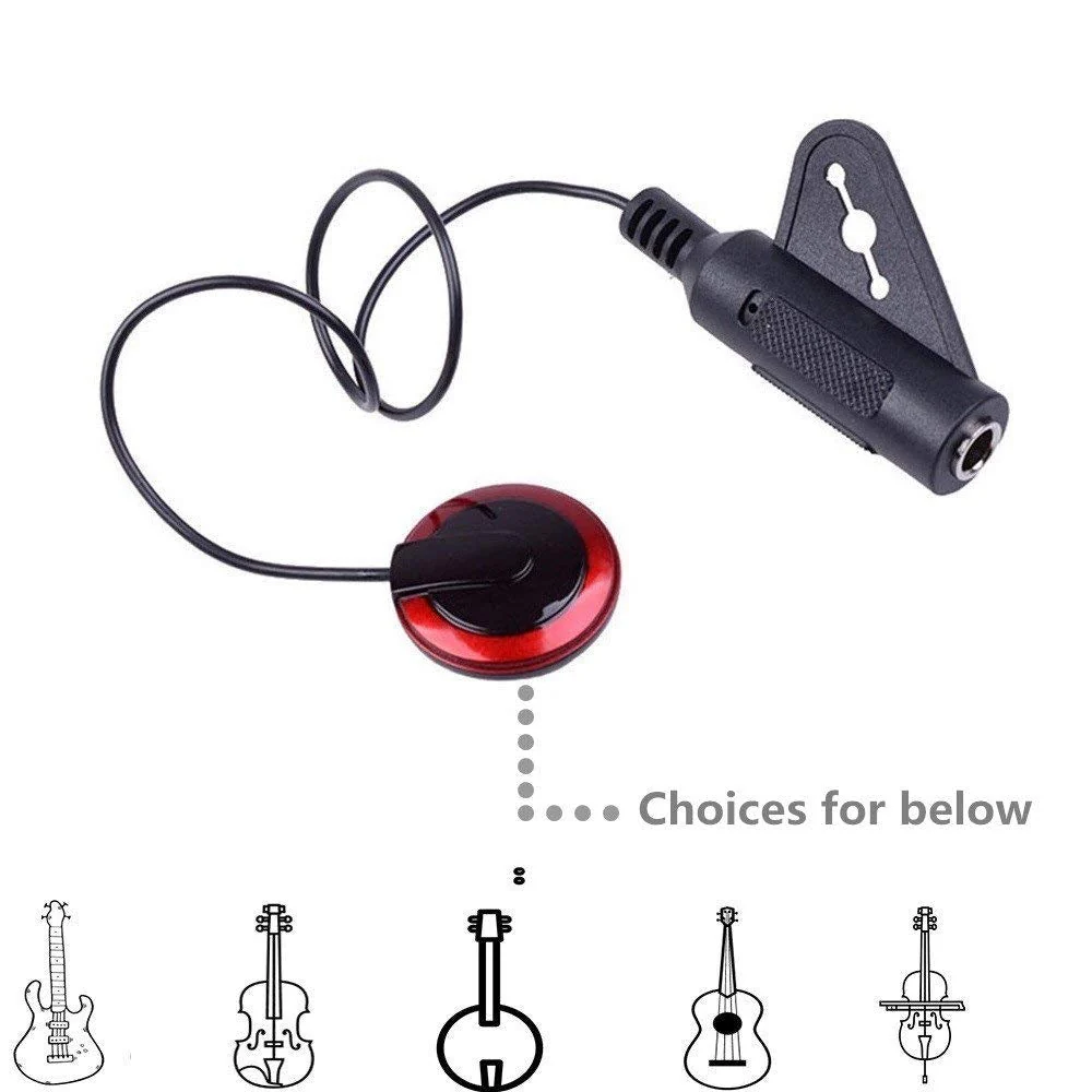 2Pcs Piezo Contact Microphone Pickup for Guitar Violin Banjo Mandolin Ukulele - Image 4