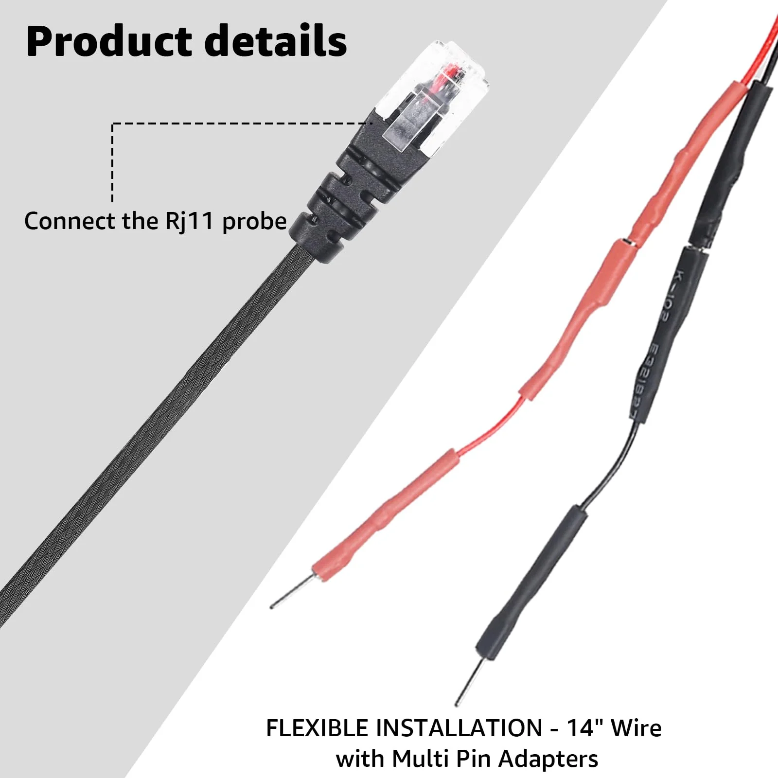 2PCS RJ11 Replacement Mirror Wire Power Cord for Uniden Radar Detectors，Fits R4 R3 R1 R7 R8 Model(3005201U) 2 - Image 3