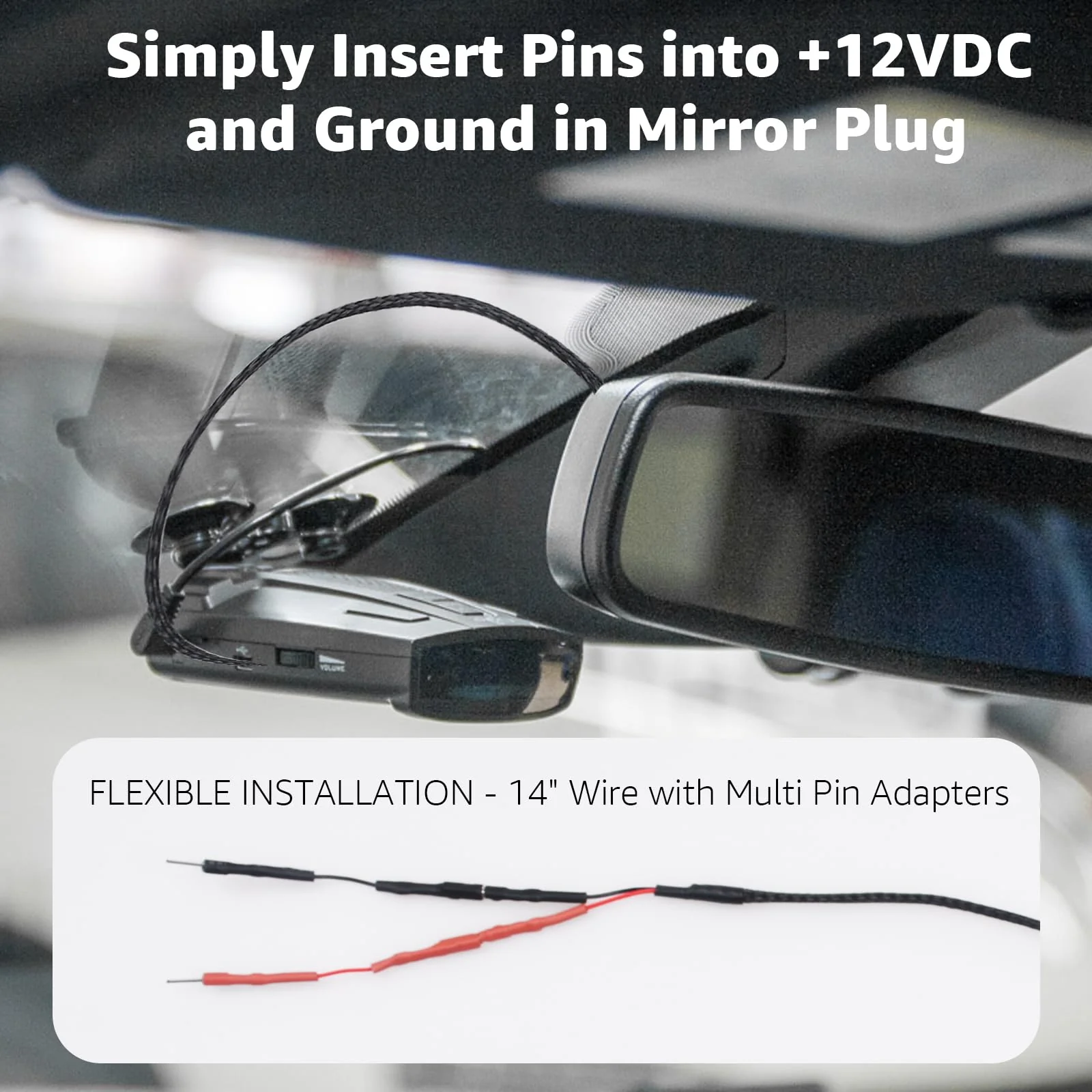 2PCS RJ11 Replacement Mirror Wire Power Cord for Uniden Radar Detectors，Fits R4 R3 R1 R7 R8 Model(3005201U) 2 - Image 5