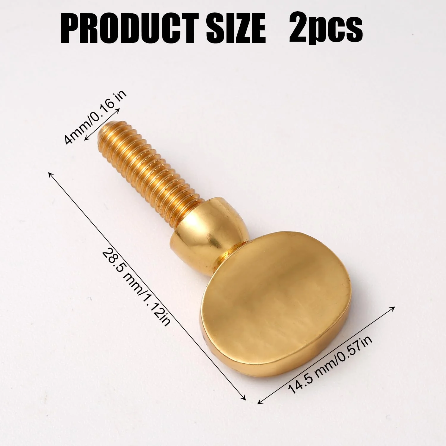 2pcs Saxophone Neck Screws, Heavy Golden Sax Neck Screw Brass Tightening Attach Sax Screw Tightener for Soprano Alto Tenor, Neck Parts Replacement Instrument Accessory - Image 2