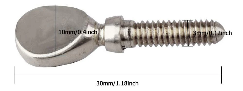 2Pcs Silver Sax Neck Screw Tightening Screw for Saxophone Clarinet Fixing Parts - Image 4