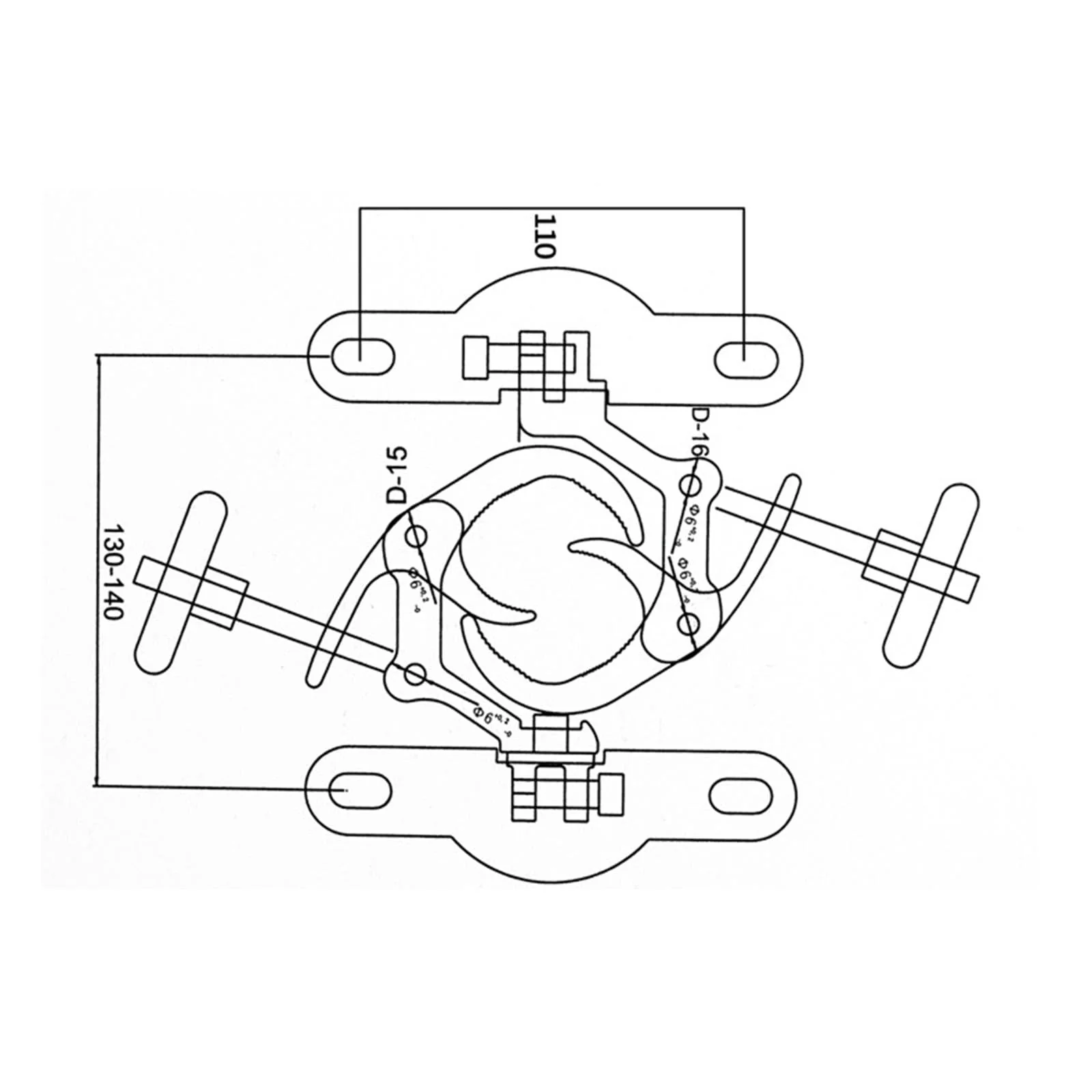 2Pcs Stage Light Clamps, Adjustable Stage Hook Clamp, Theatre Heavy Duty Clamp Stage Light Clamp, Anti-skid Rotation Lighting Fixture Truss Clamp for Spots Lights Stage, Style A Black - Image 5