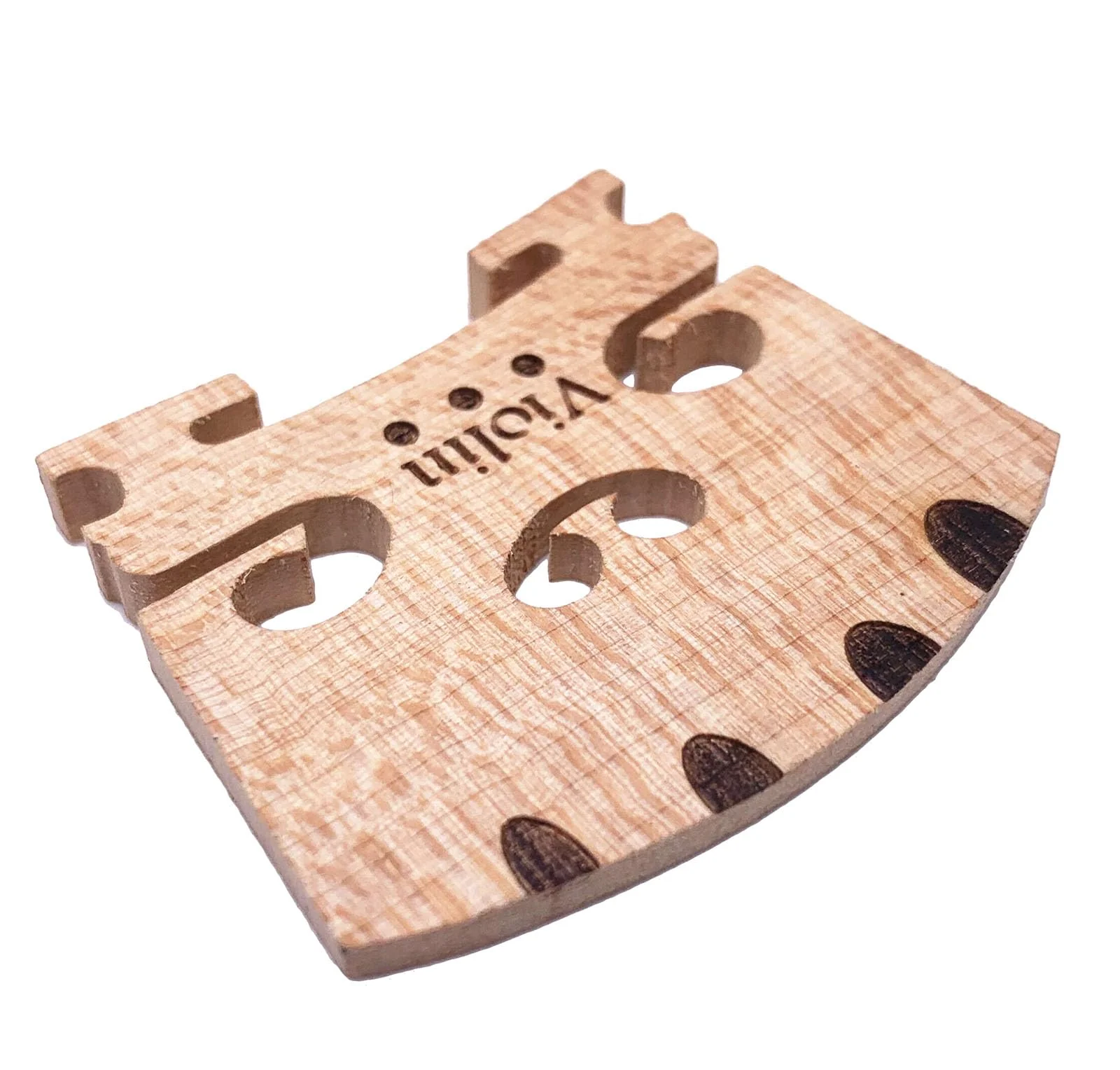 2pcs Violin Bridge 4/4 Full Size Fine Grade Maple Violin Parts Music Instrument Replacement with G-D-A-E String U-Groove Wood- 4 U-Groove - Image 2