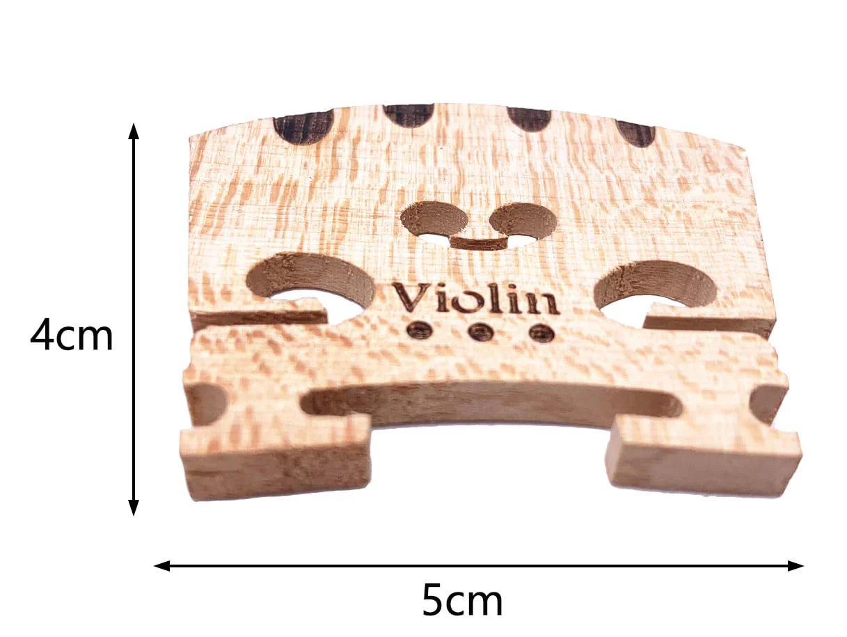 2pcs Violin Bridge 4/4 Full Size Fine Grade Maple Violin Parts Music Instrument Replacement with G-D-A-E String U-Groove Wood- 4 U-Groove - Image 5