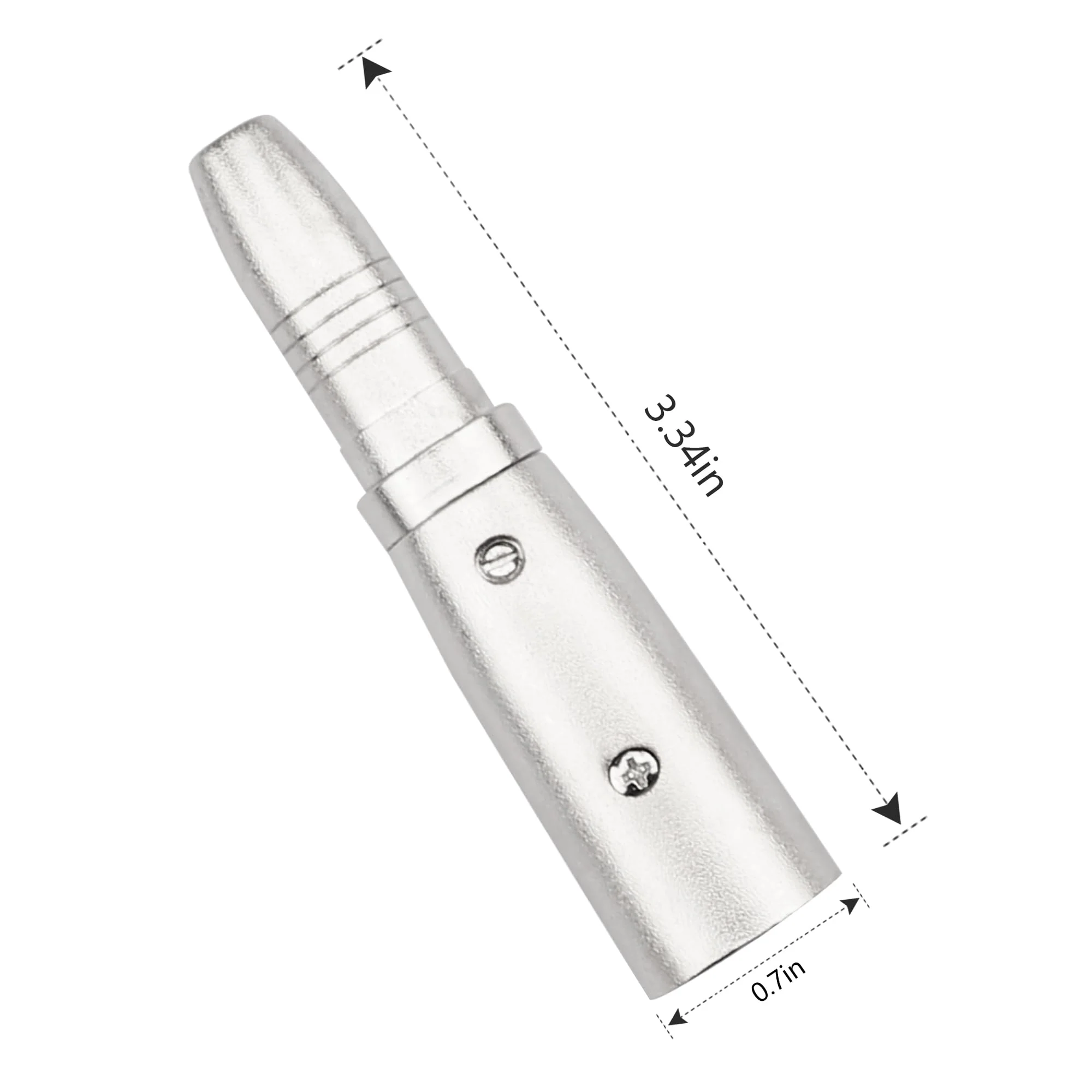 2PCS XLR Male to 1/4 Inch 6.35mm Female Adapter, 3-Pin XLR Male to Quarter Inch Female Jack Socket Audio Adapters Compatible with Microphone, Stereo, Mixer XLRM to 1/4" 6.35mm Female - Image 4