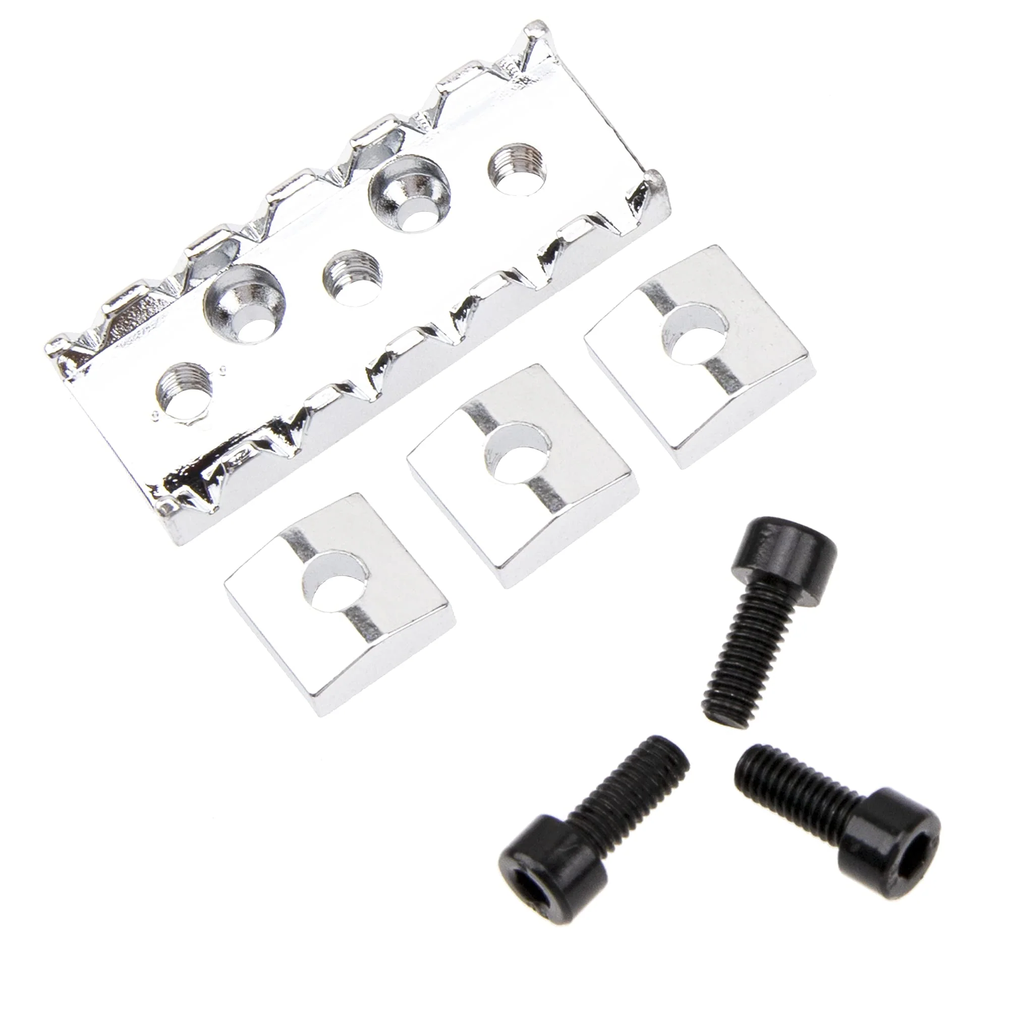 2Pcs Yootones 42mm Metal Guitar String Locking Nut Compatible with Floyd Rose Style Electric Guitar Tremolo Bridge Lock System (Silver) Silver - Image 5