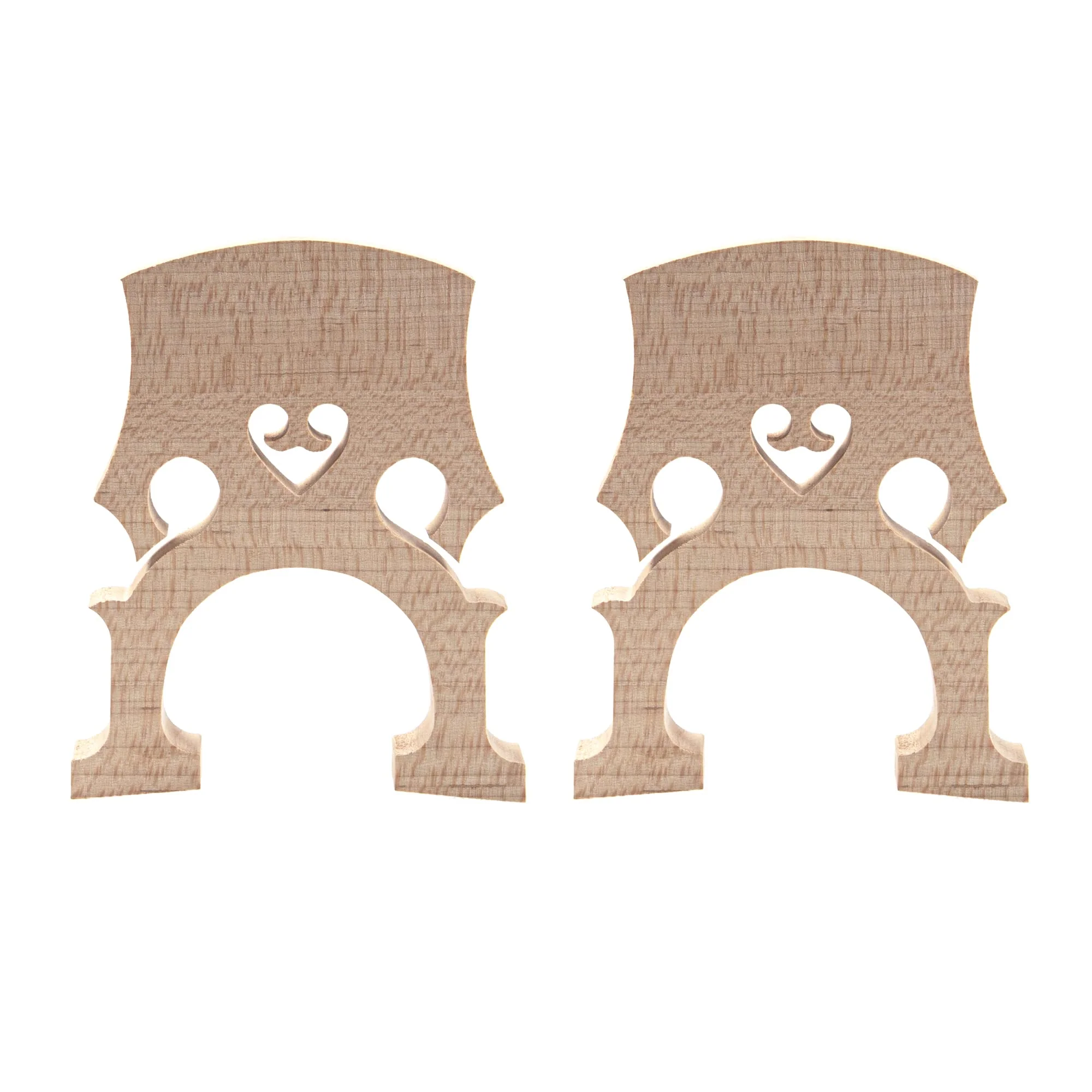 2Pcs Yootones Cello Bridge, Maple Wood 3/4 4/4 Cello Bridge Maple Wood Self-Adjusting Fitted Bridge Compatible with Cello Musical Instrument Accessory (3/4) - Image 2